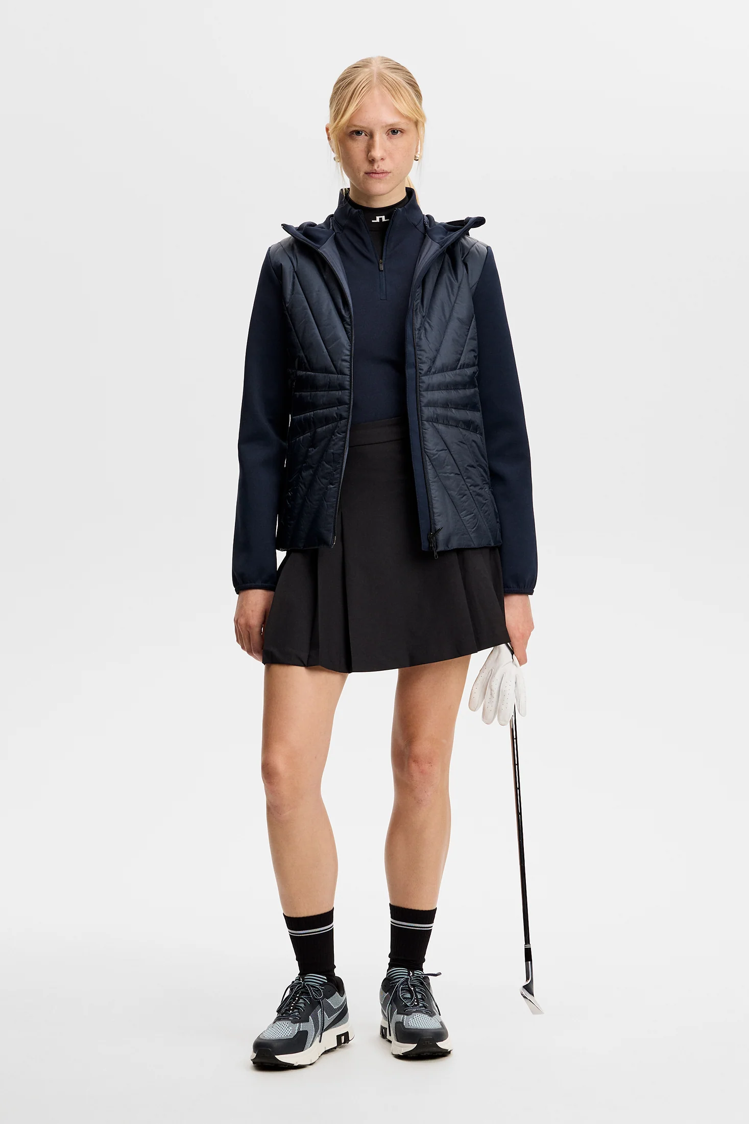 Holma Quilt Hybrid Hood / JL Navy - Image 4