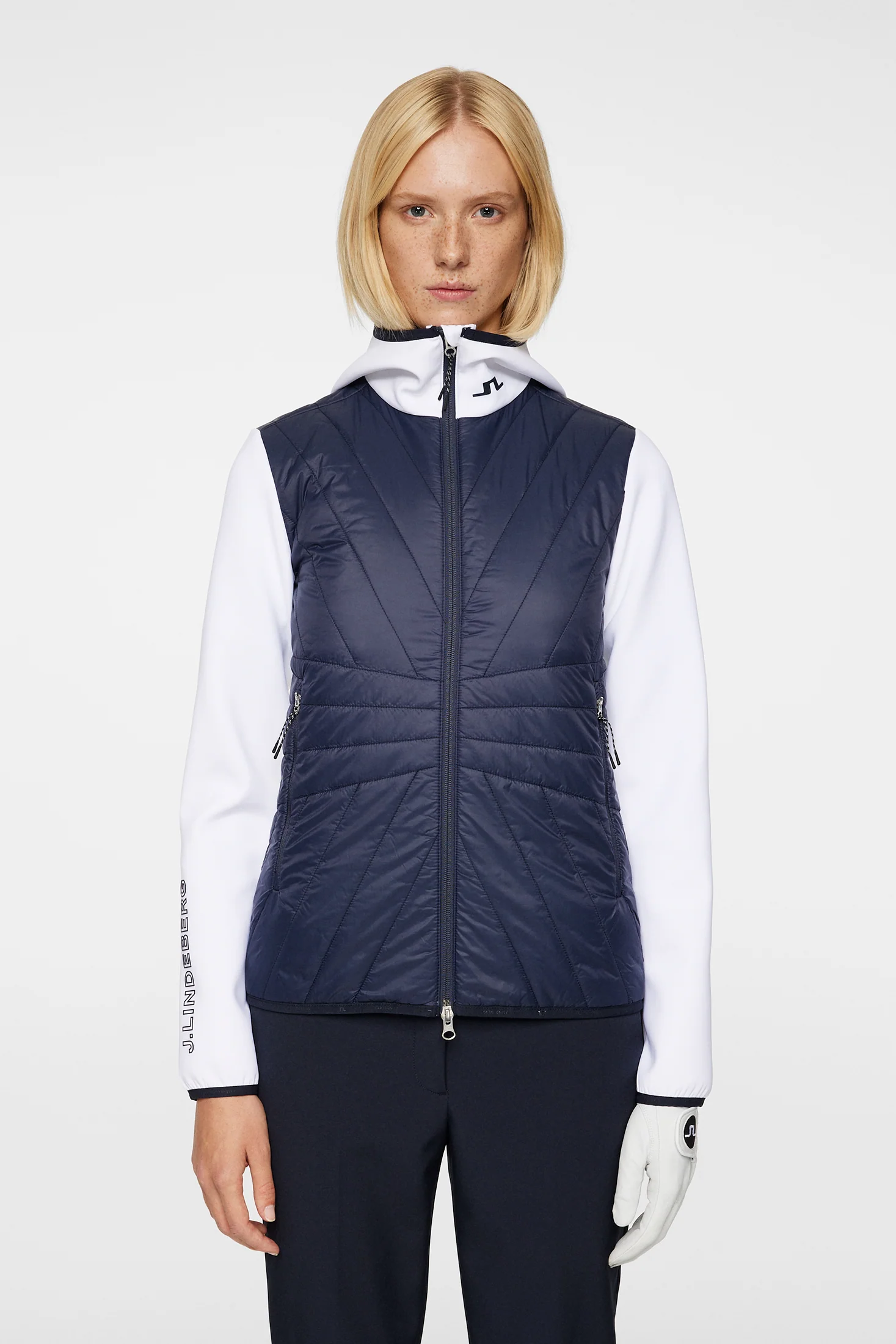 Holma Quilt Hybrid Hood / JL Navy - Image 2
