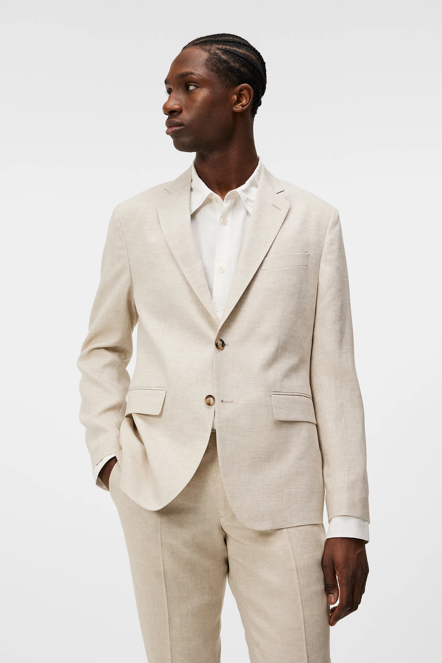 Hopper U Super Linen Blazer / Moonbeam - Image 2