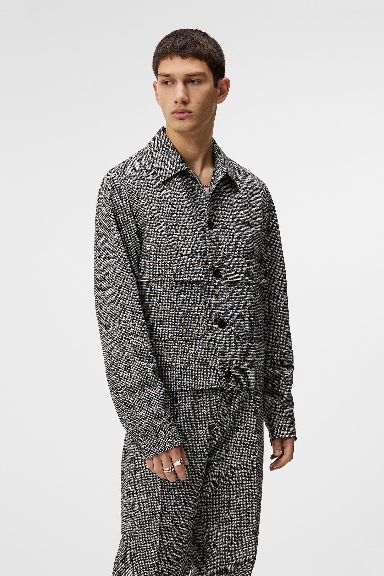 Housten 2 Tone Overshirt / Black - Image 2