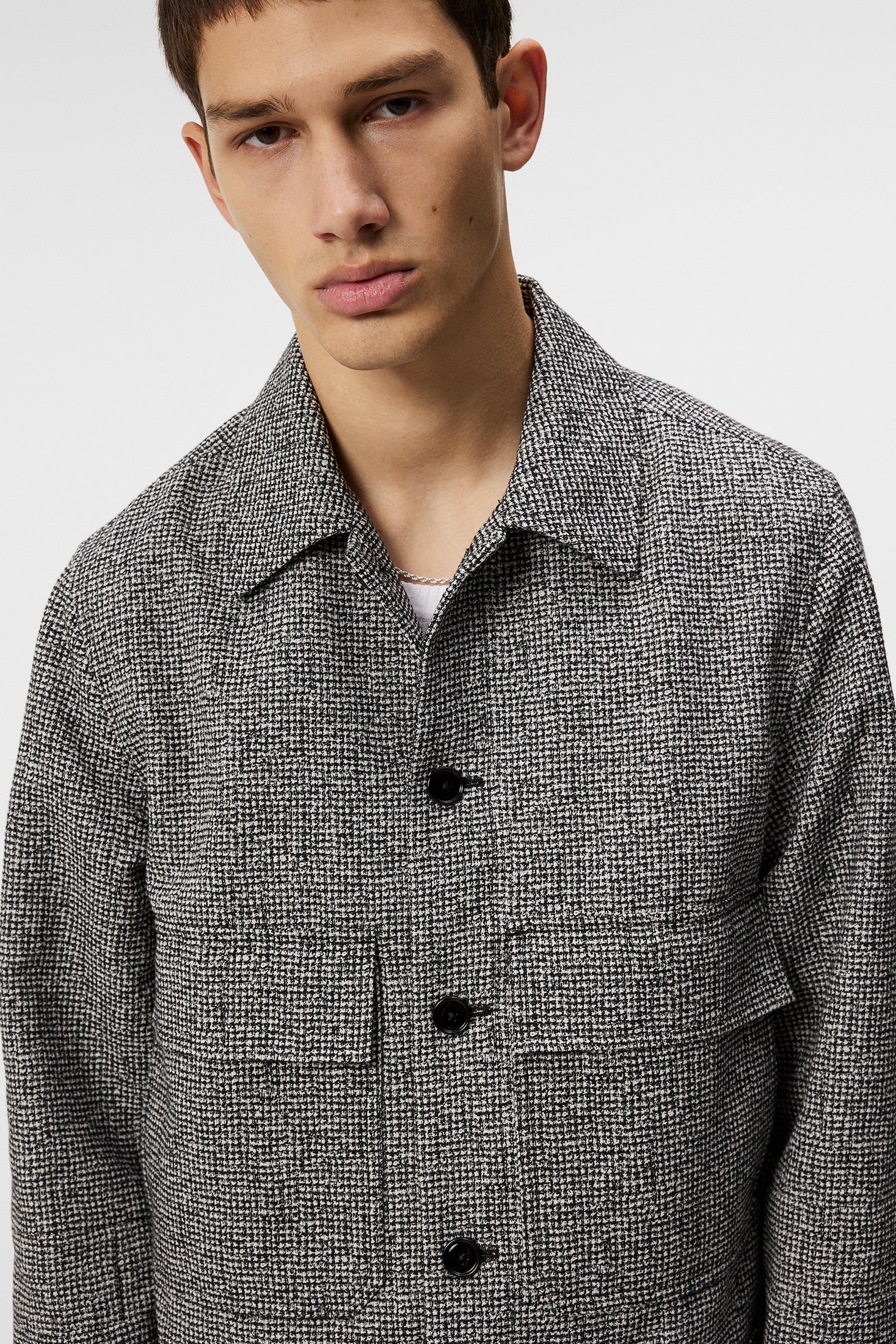 Housten 2 Tone Overshirt / Black - Image 5