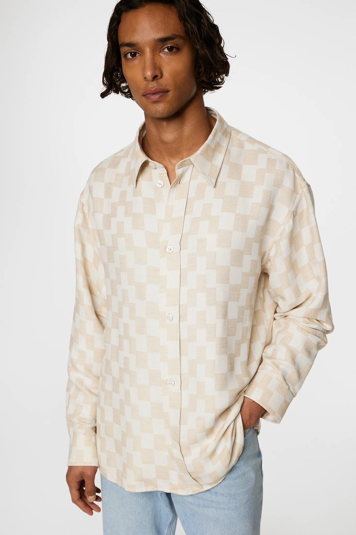 Howard Jacquard Shirt / Moonbeam - Image 5