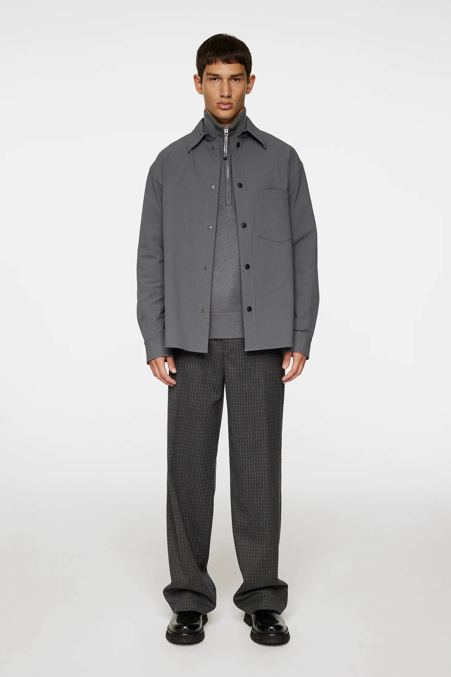 Howard Tech Fleece Overshirt / Lava Smoke - Image 5