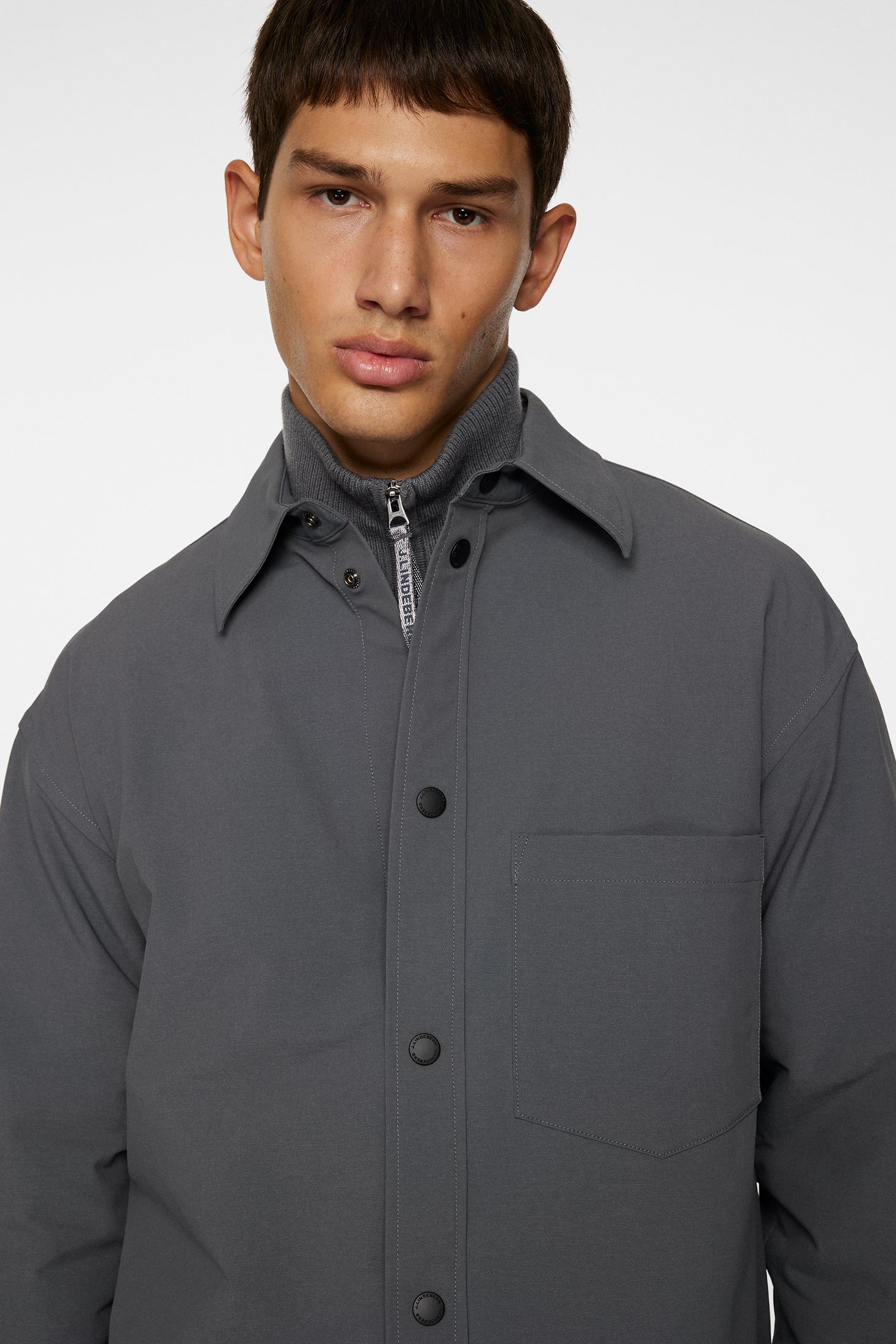 Howard Tech Fleece Overshirt / Lava Smoke - Image 6