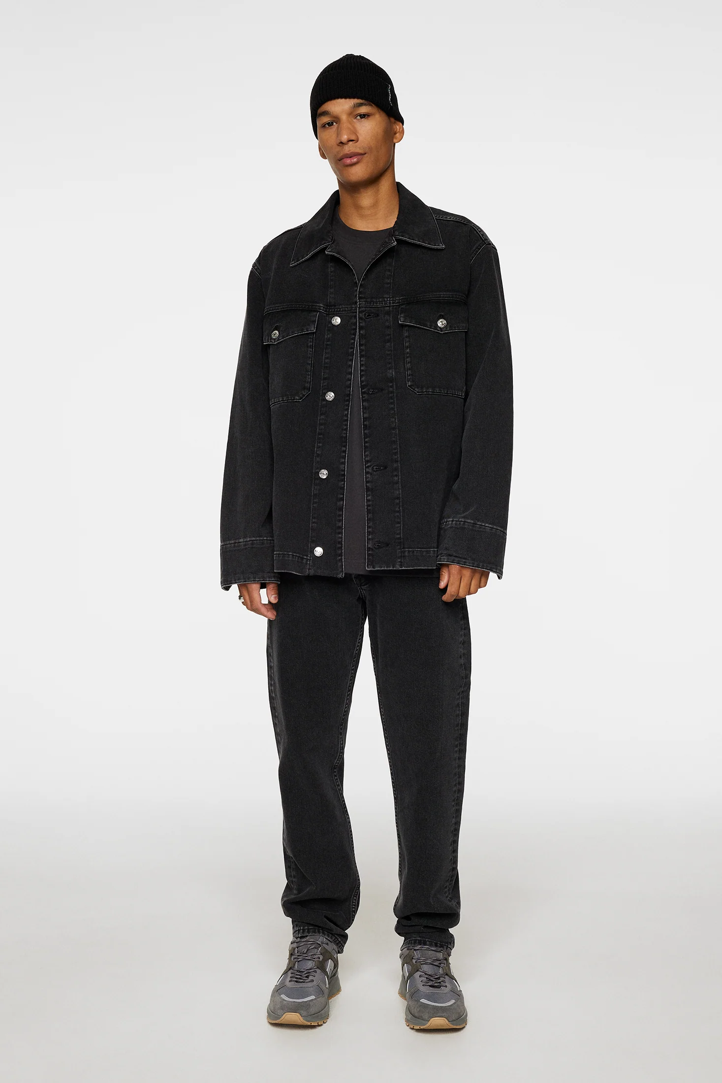 Hunt Washed Denim Overshirt / Black - Image 4