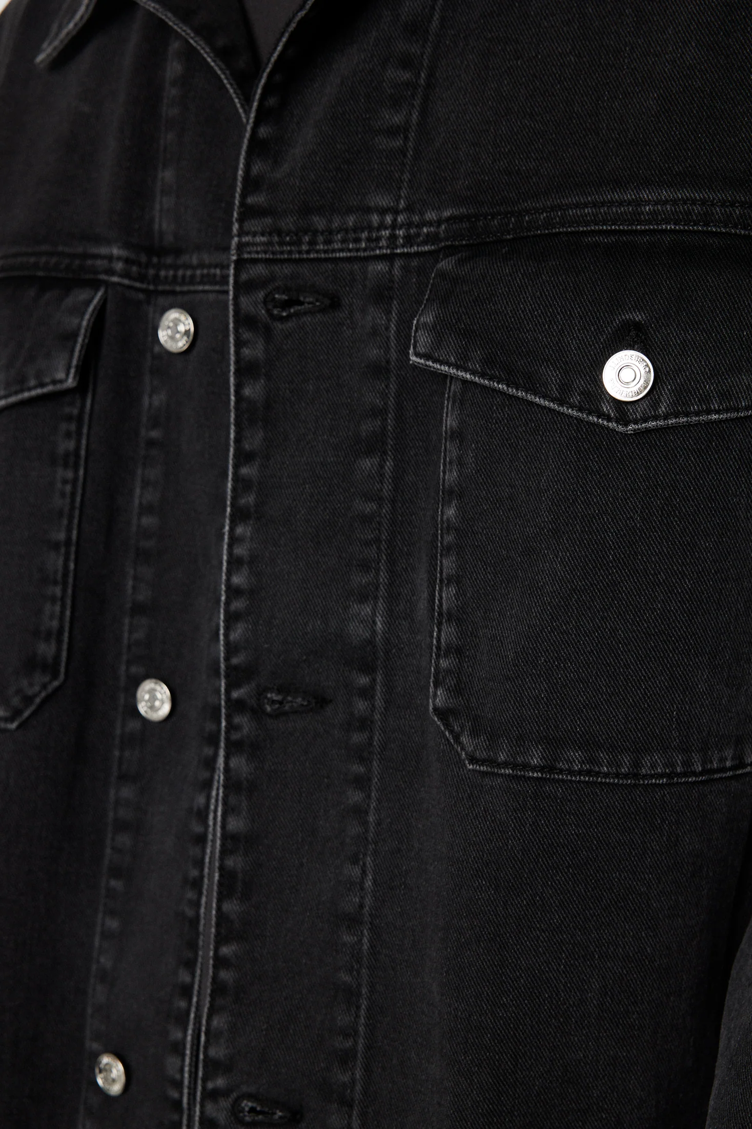 Hunt Washed Denim Overshirt / Black - Image 6
