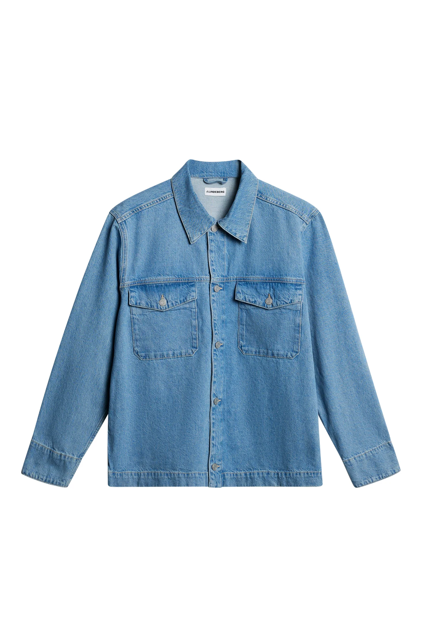 Hunt Washed Denim Overshirt / Light Blue