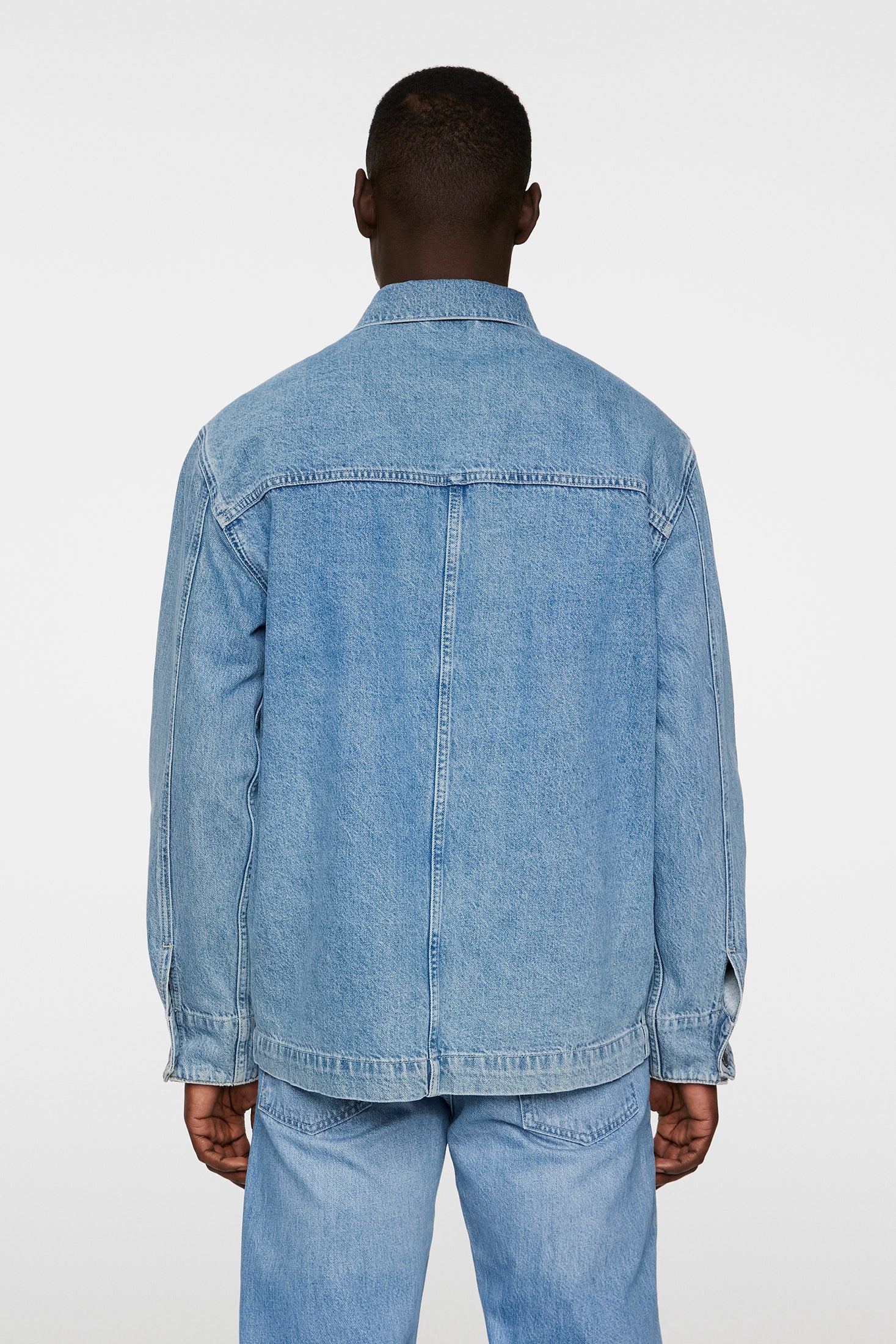 Hunt Washed Denim Overshirt / Light Blue - Image 4