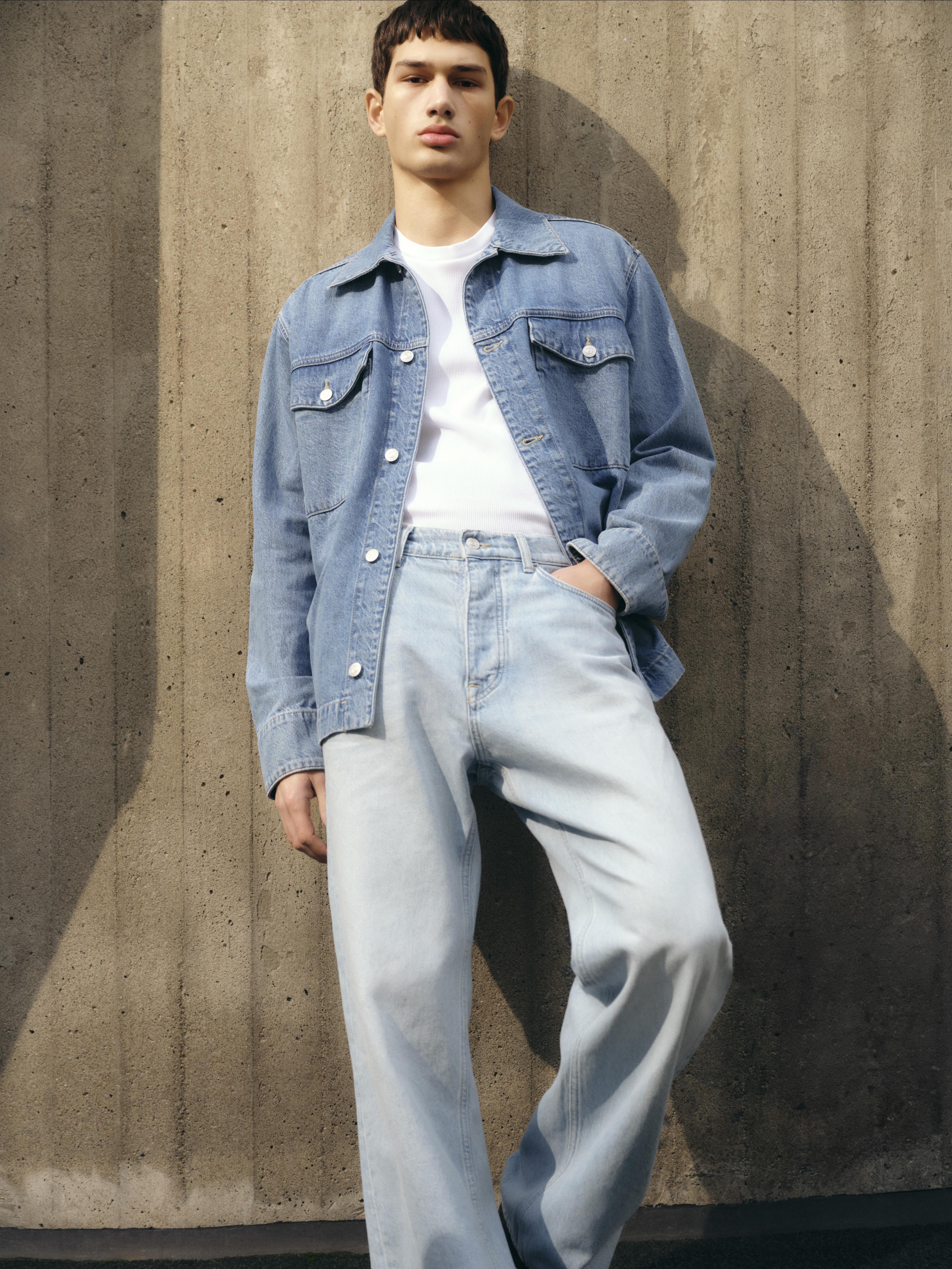 Hunt Washed Denim Overshirt / Light Blue - Image 8