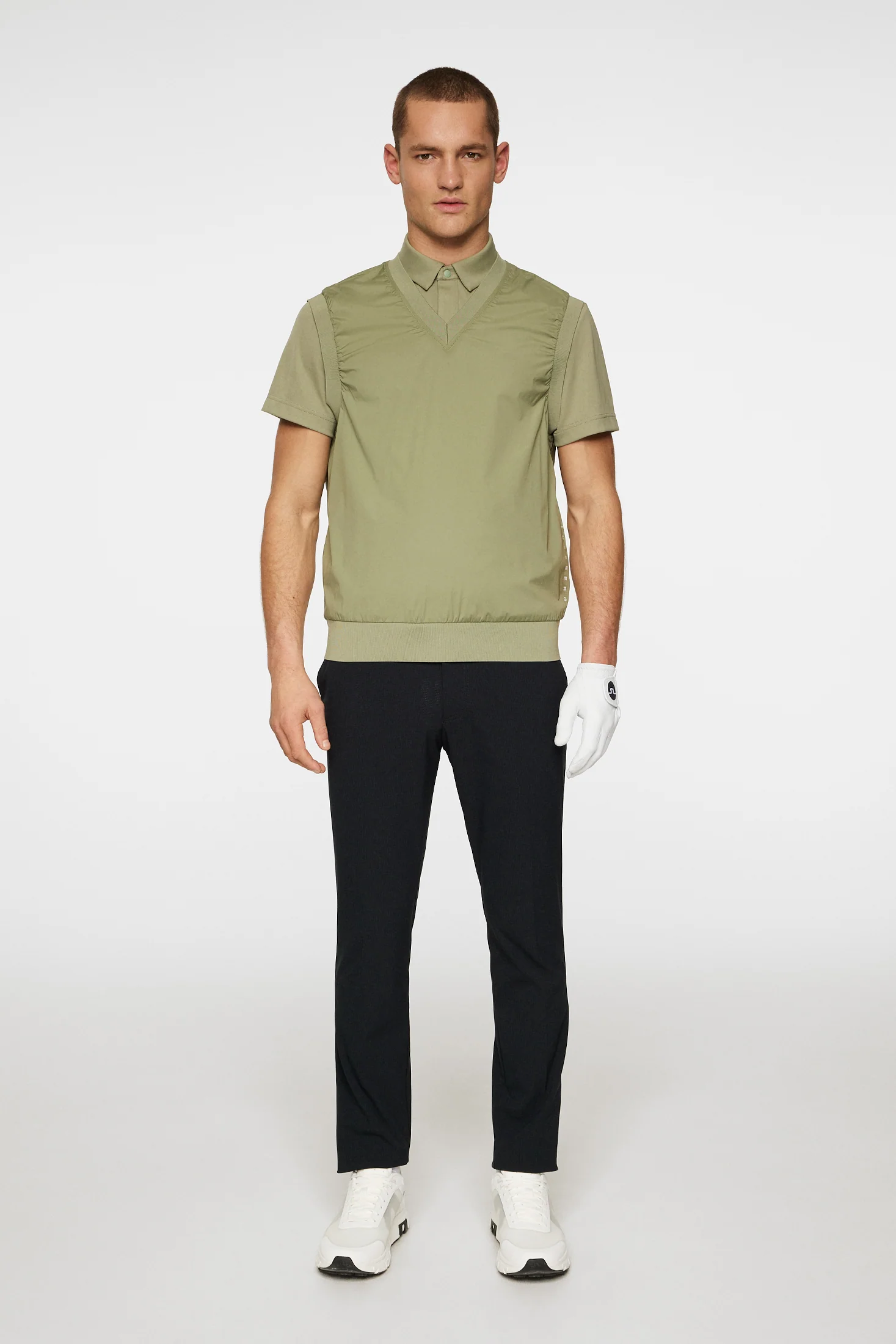 Hybrid Vest Windbreaker / Oil Green - Image 4