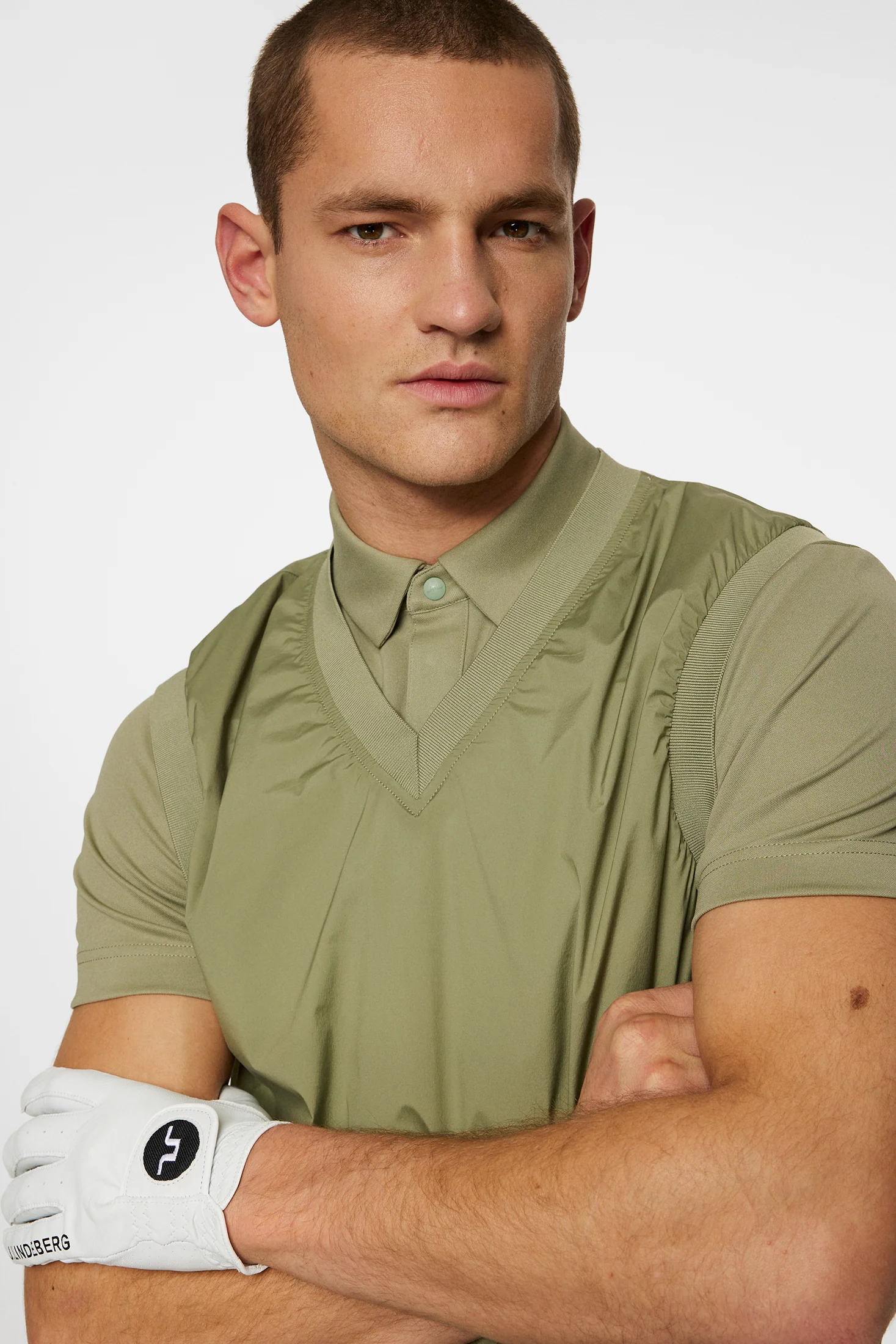 Hybrid Vest Windbreaker / Oil Green - Image 5