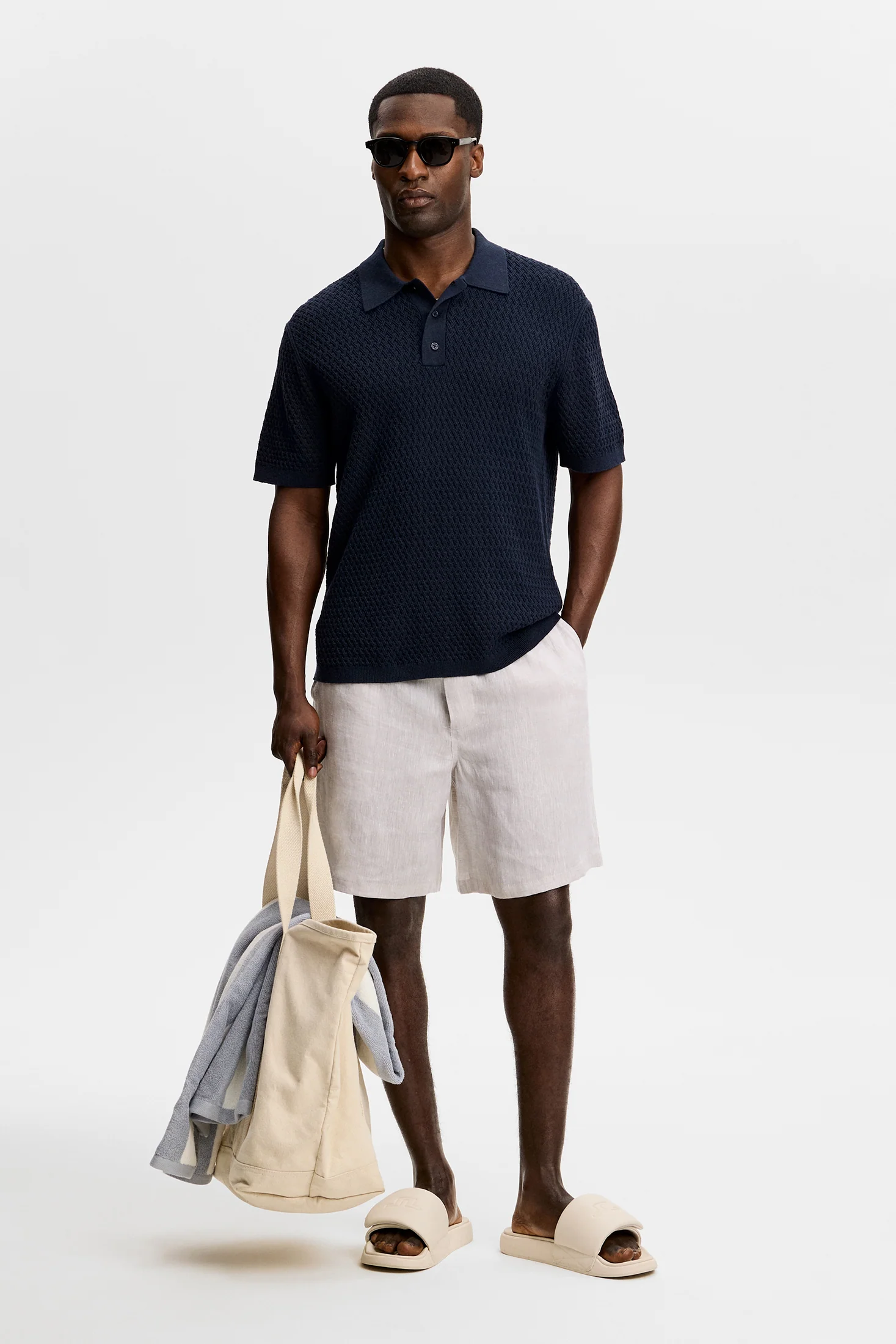 Jacques Structure Knit Polo / JL Navy - Image 4