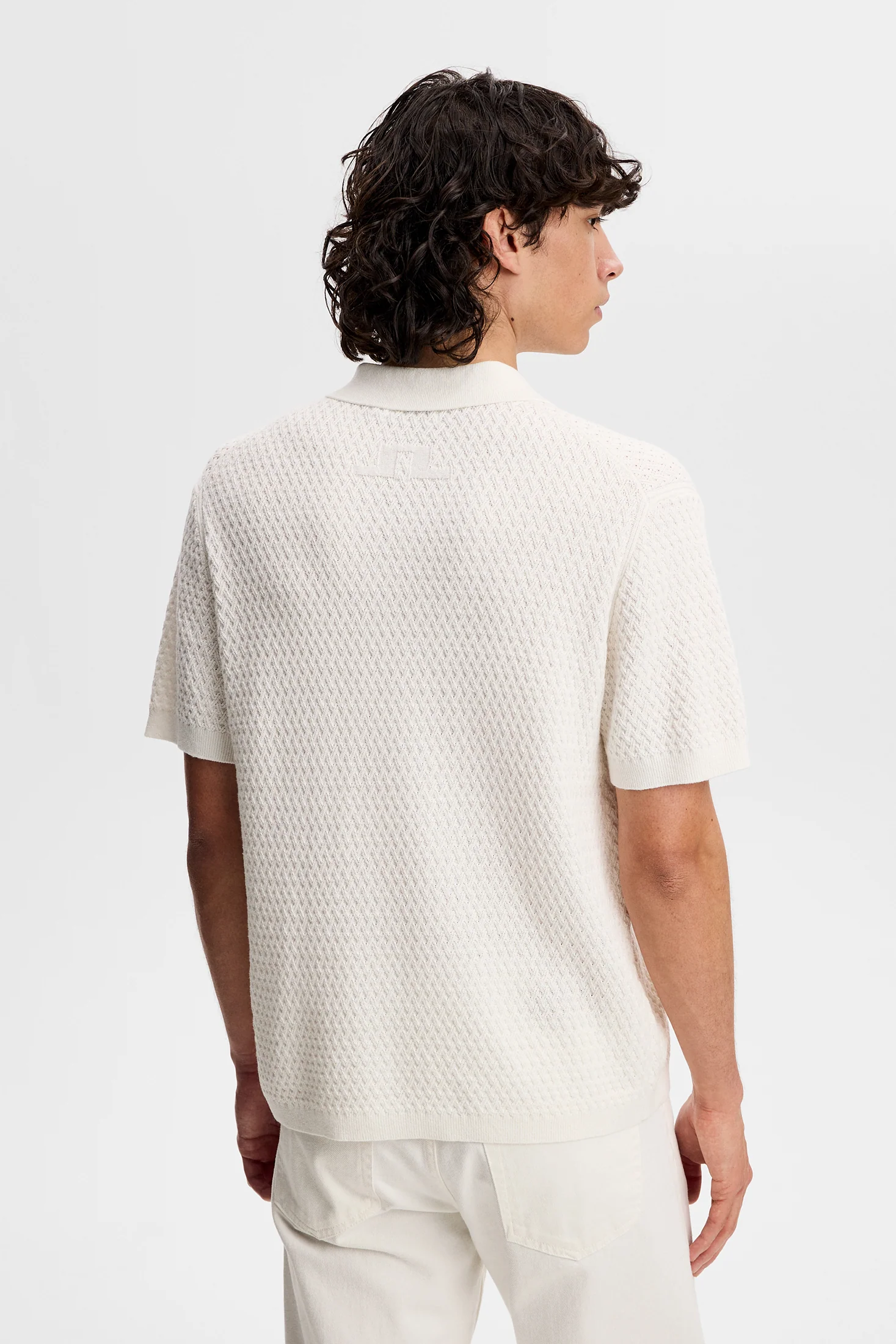 Jacques Structure Knit Polo / Tofu - Image 4