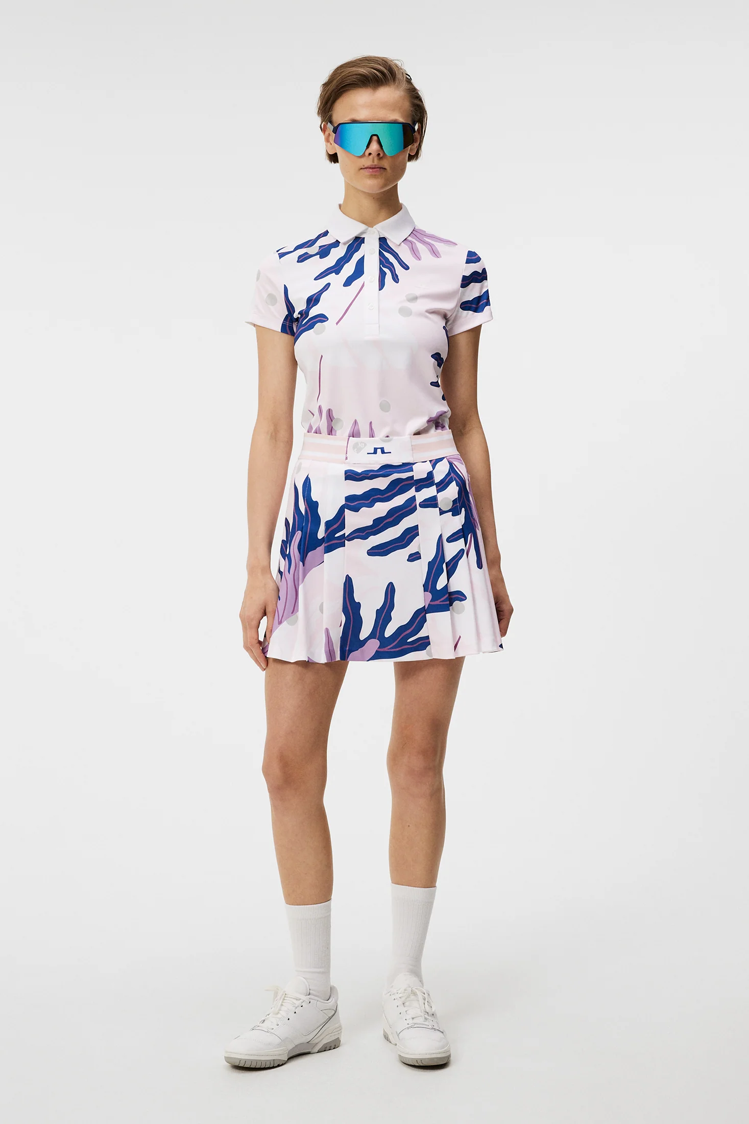 Jada Print Polo / Paradise Monstera Pink - Image 4