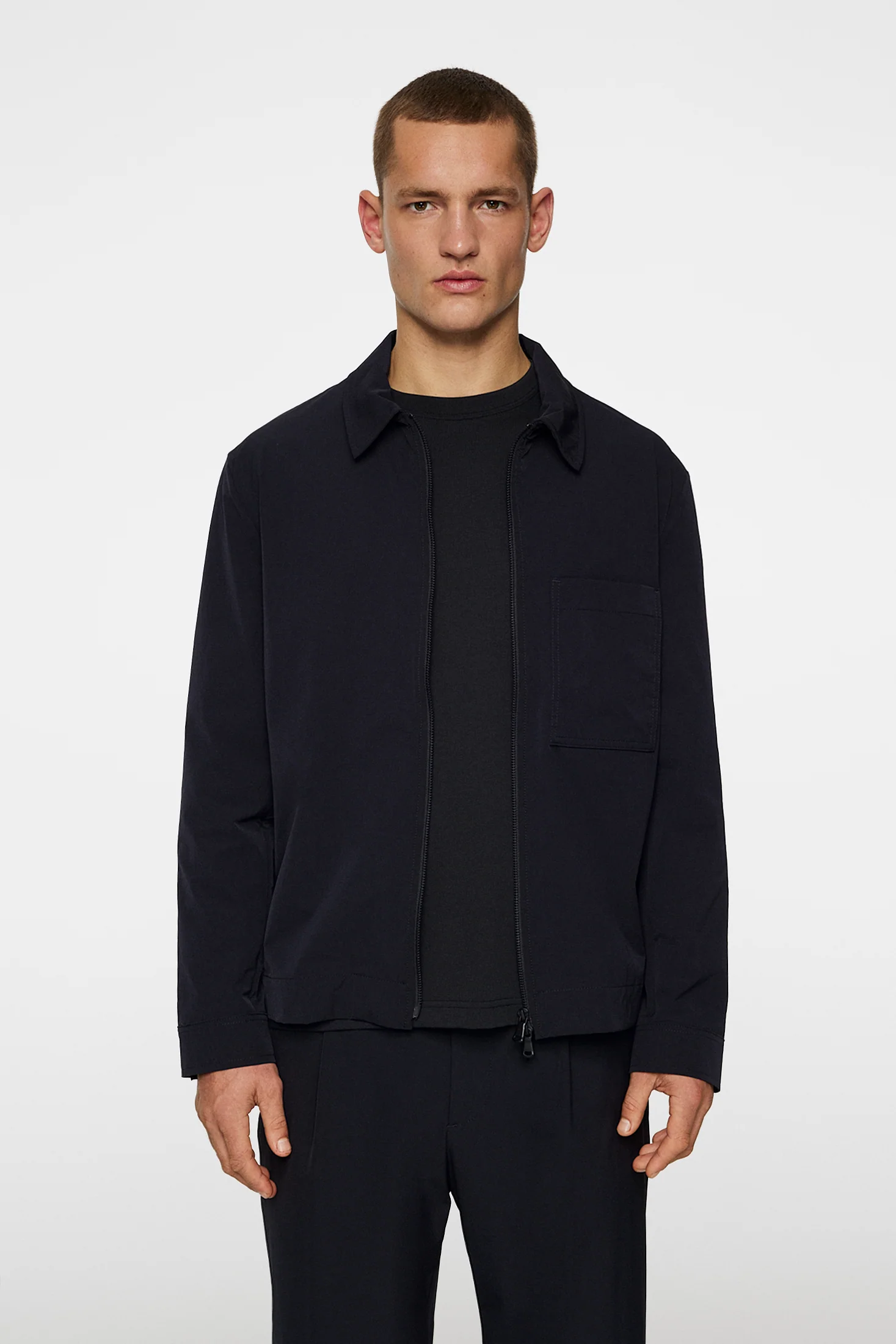 Jake Zipped Overshirt / JL Navy - Image 3