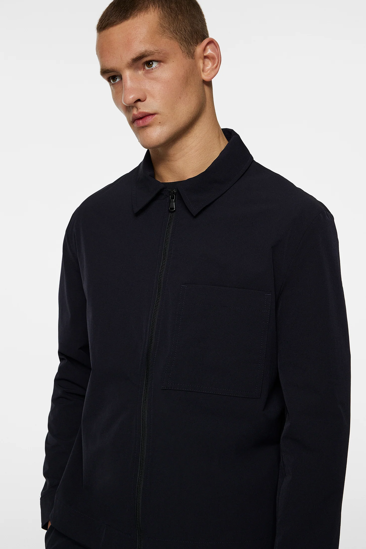 Jake Zipped Overshirt / JL Navy - Image 6