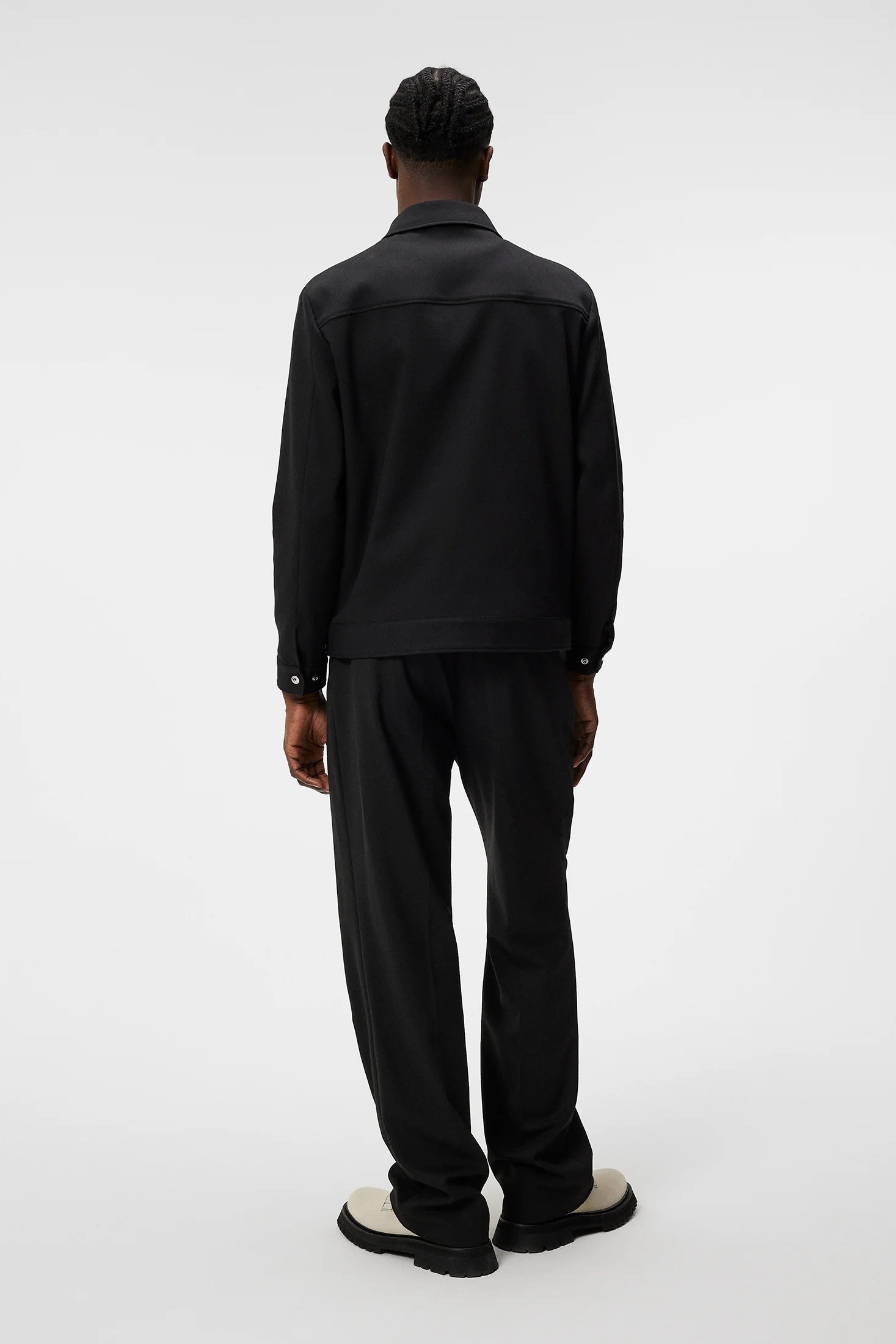 Jarod Cotton Overshirt / Black - Image 3