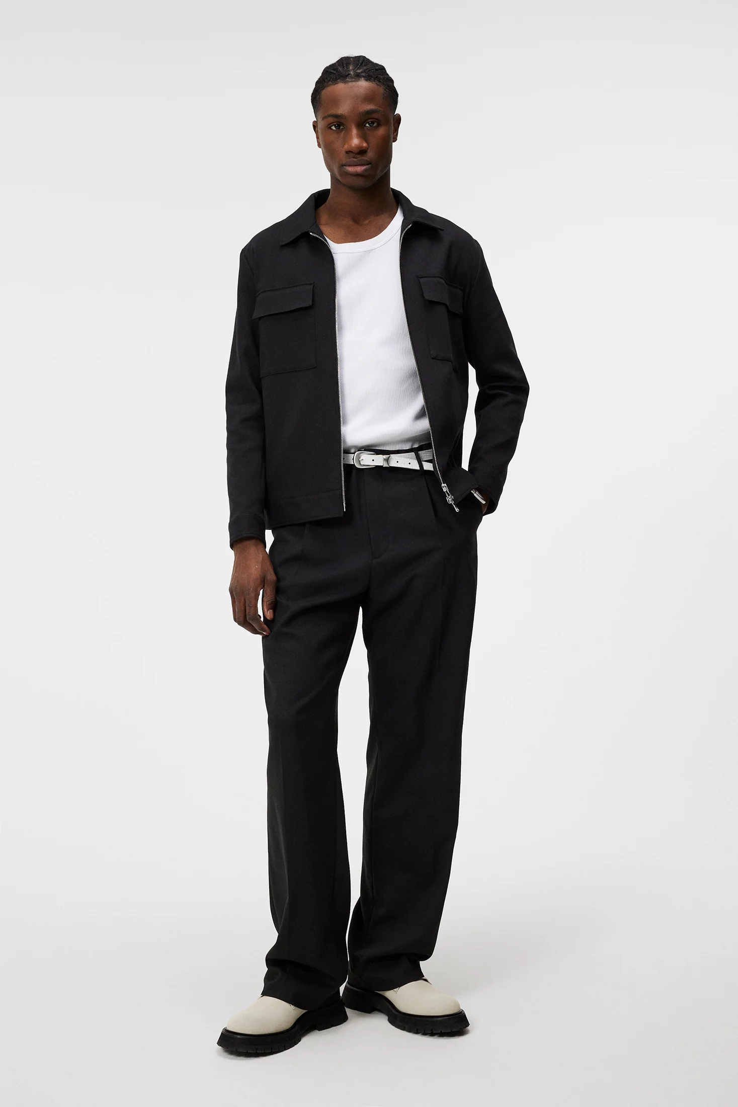 Jarod Cotton Overshirt / Black - Image 4