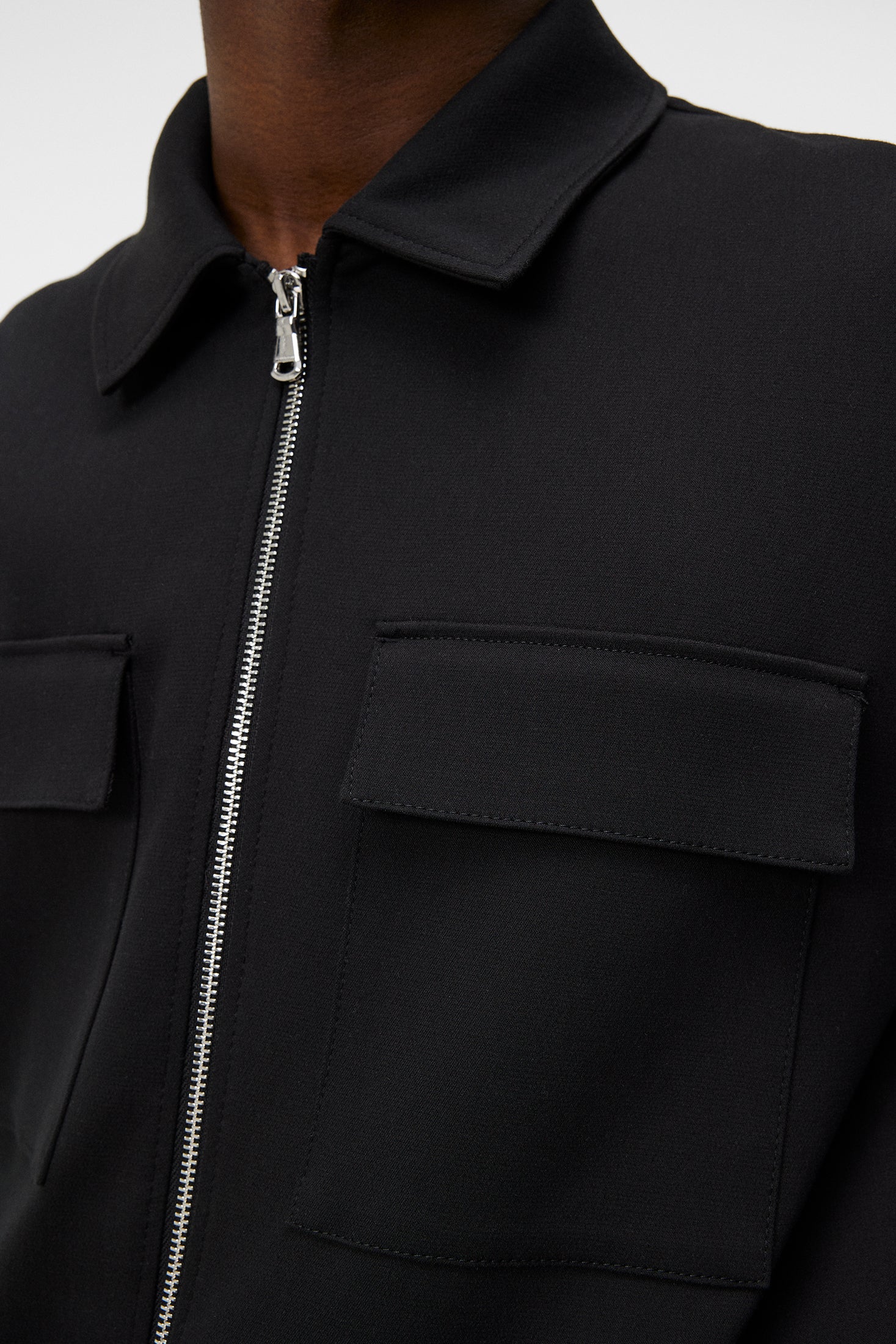 Jarod Cotton Overshirt / Black - Image 6