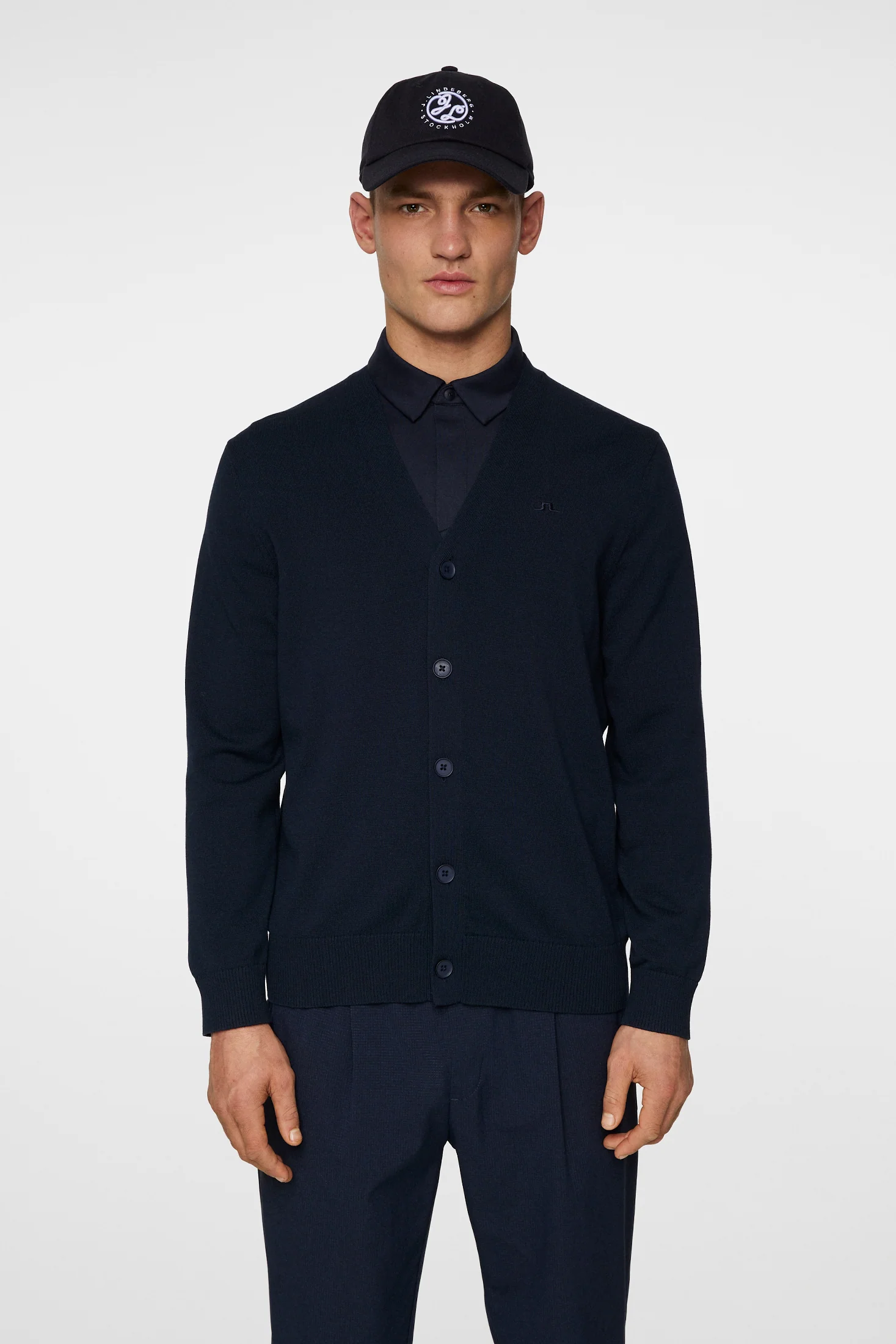 Jarred Knitted Cardigan / JL Navy - Image 3
