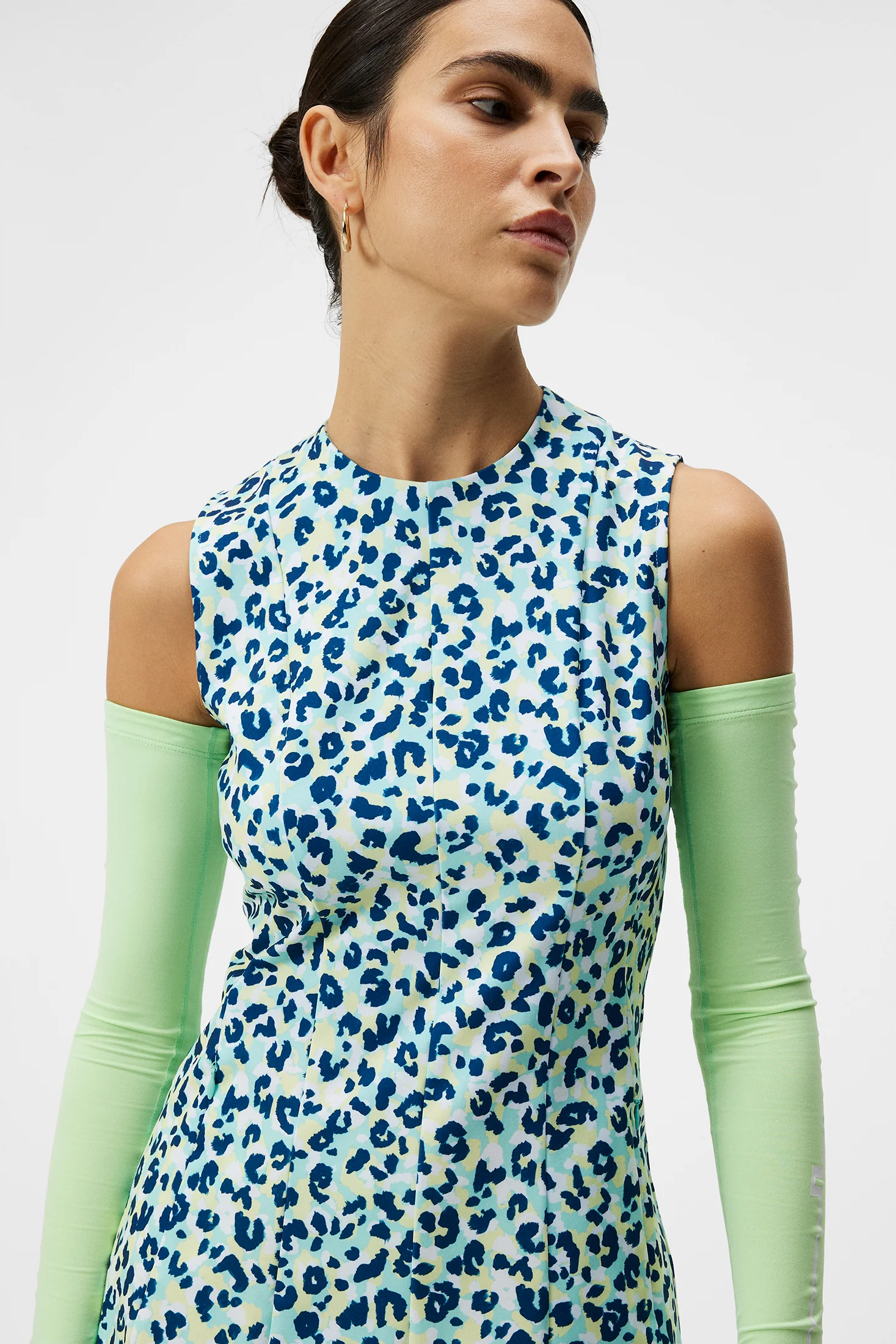 Jasmin Print Dress / Leopard Aruba Blue - Image 5