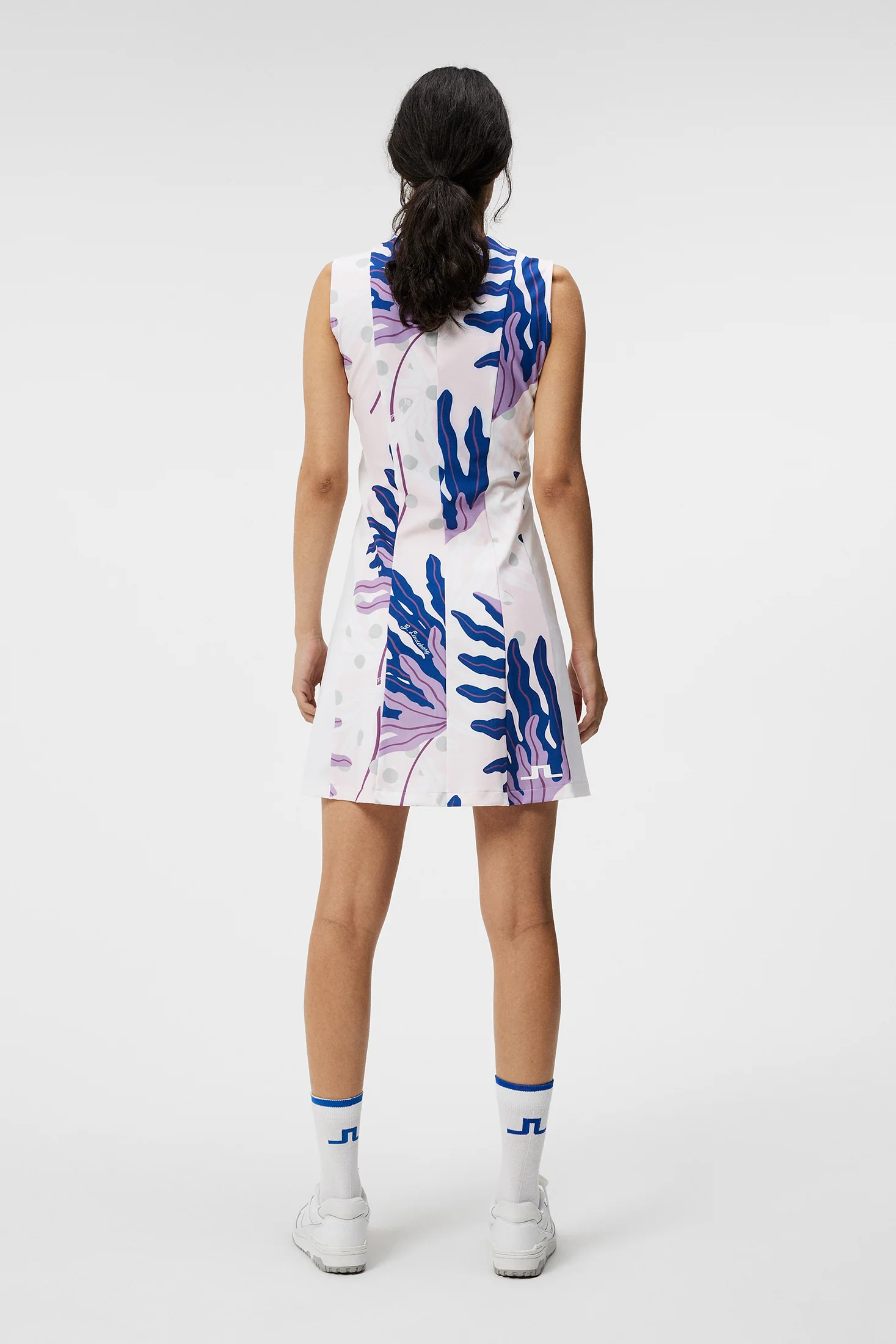 Jasmin Print Dress / Paradise Monstera Pink - Image 3