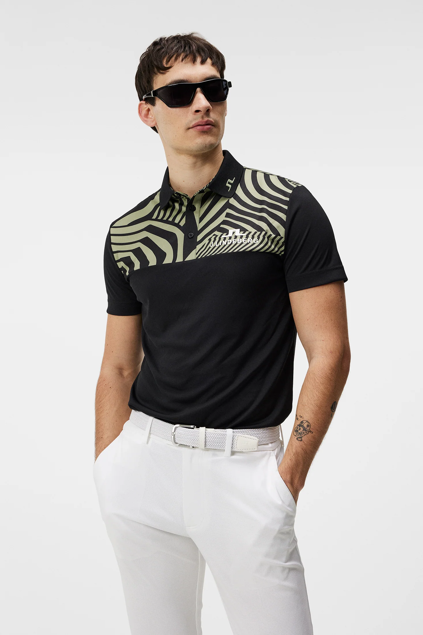 Jeff Tour Golf Polo / Black - Image 3