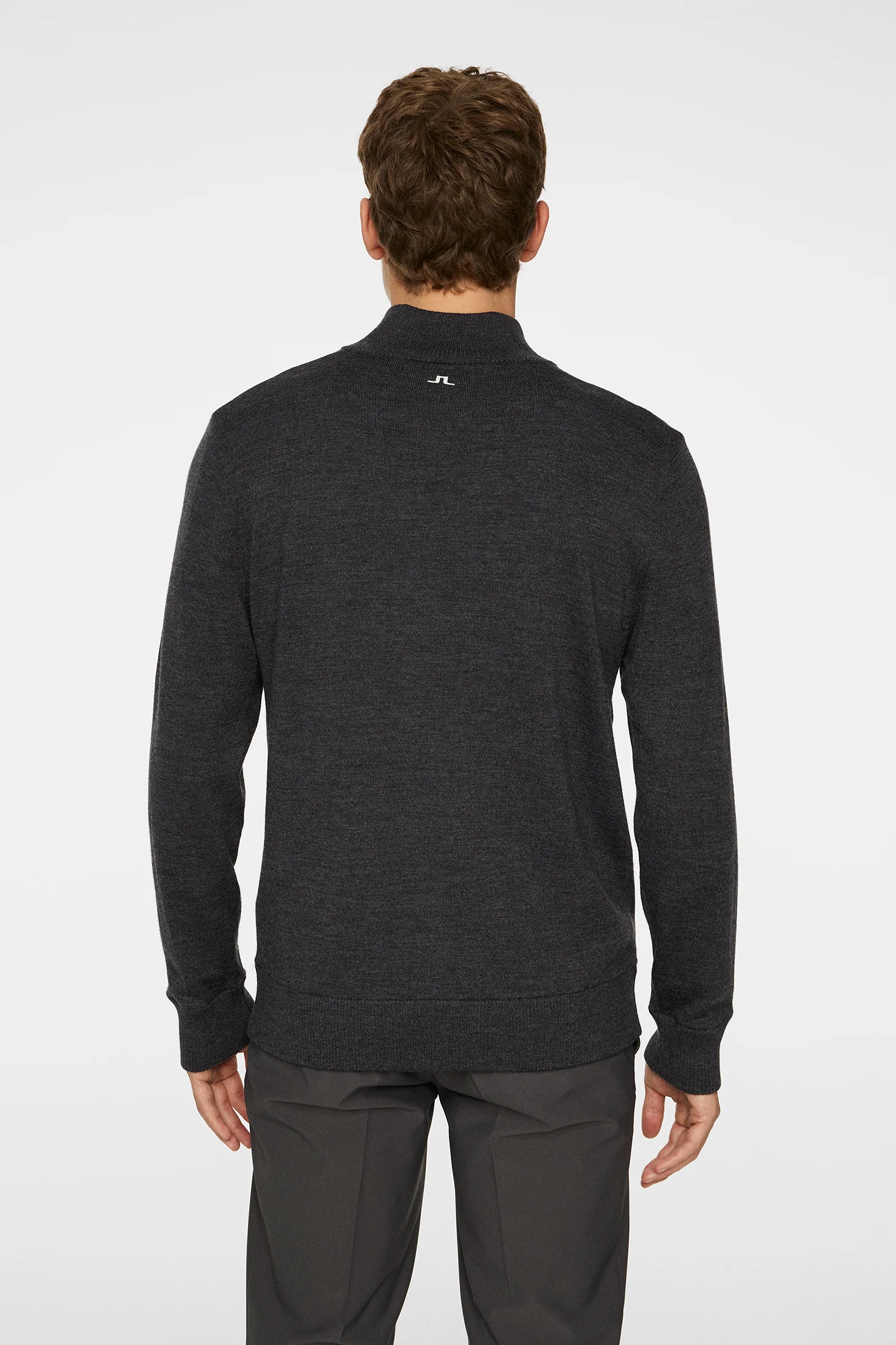 Jeffrey Windbreaker Sweater / Dark Grey Melange - Image 3