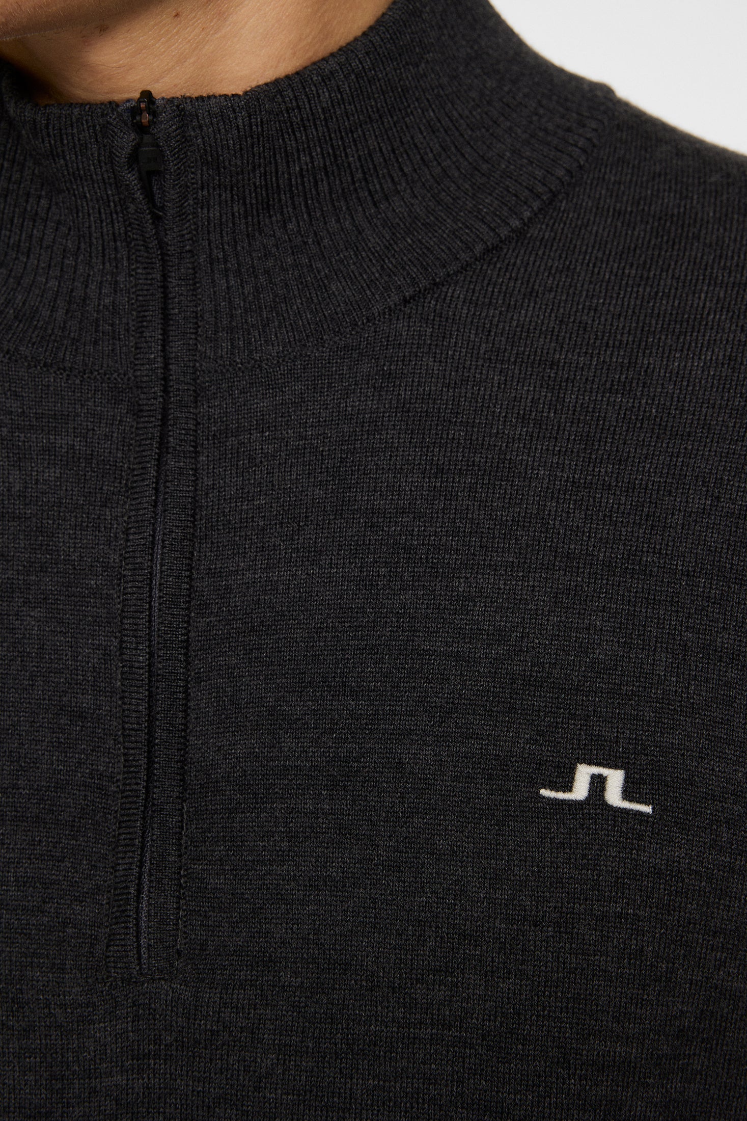 Jeffrey Windbreaker Sweater / Dark Grey Melange - Image 6
