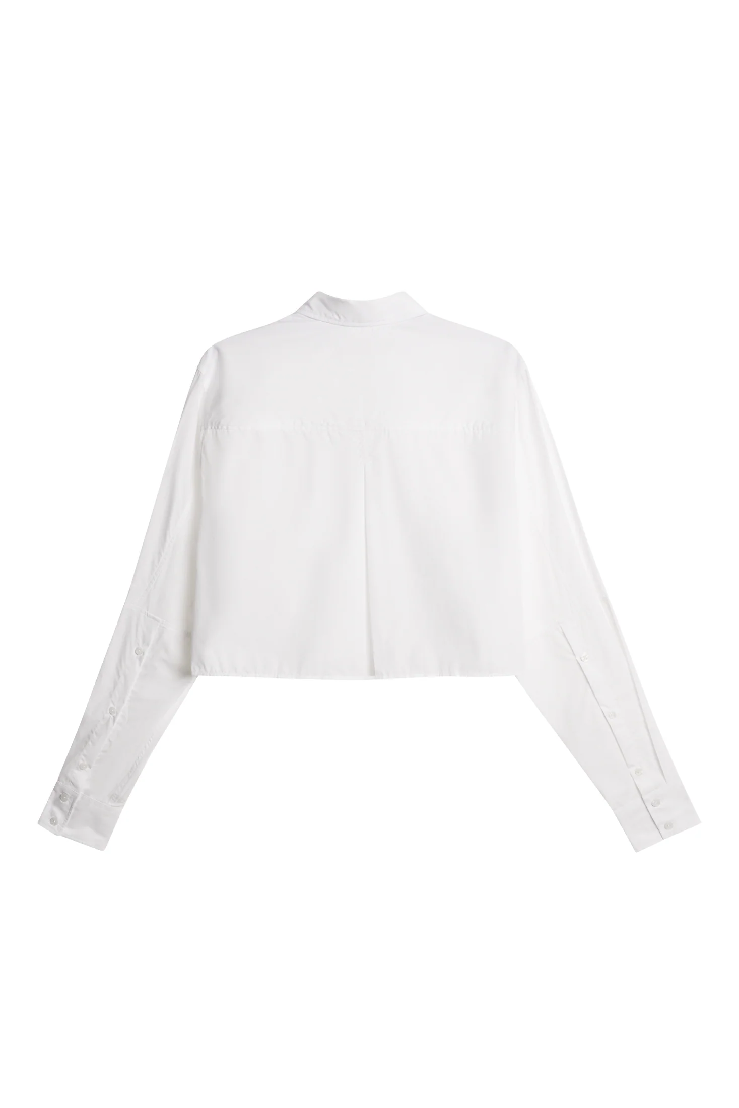 Jelina Cotton Solid Shirt / White - Image 2