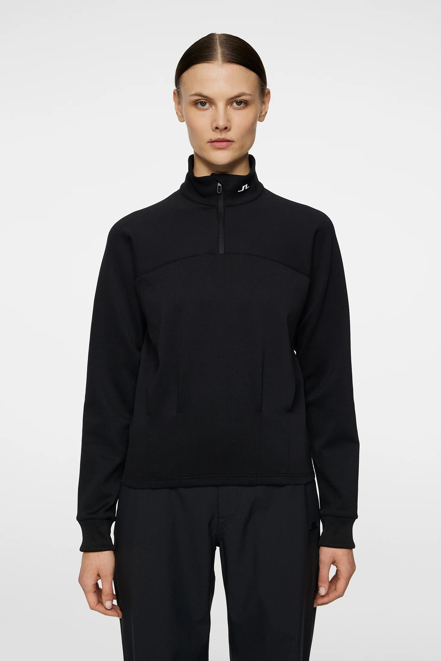 Jodi Quarter Zip Sweatshirt / Black - Image 2