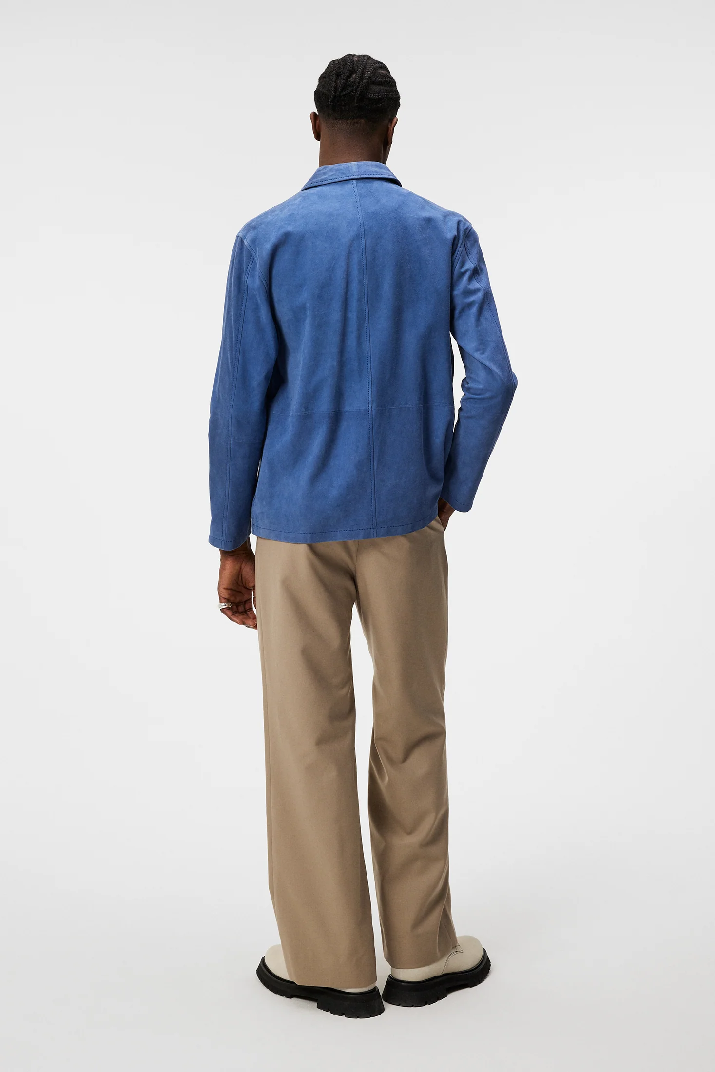 Jonah WR Suede Overshirt / Bijou Blue - Image 3