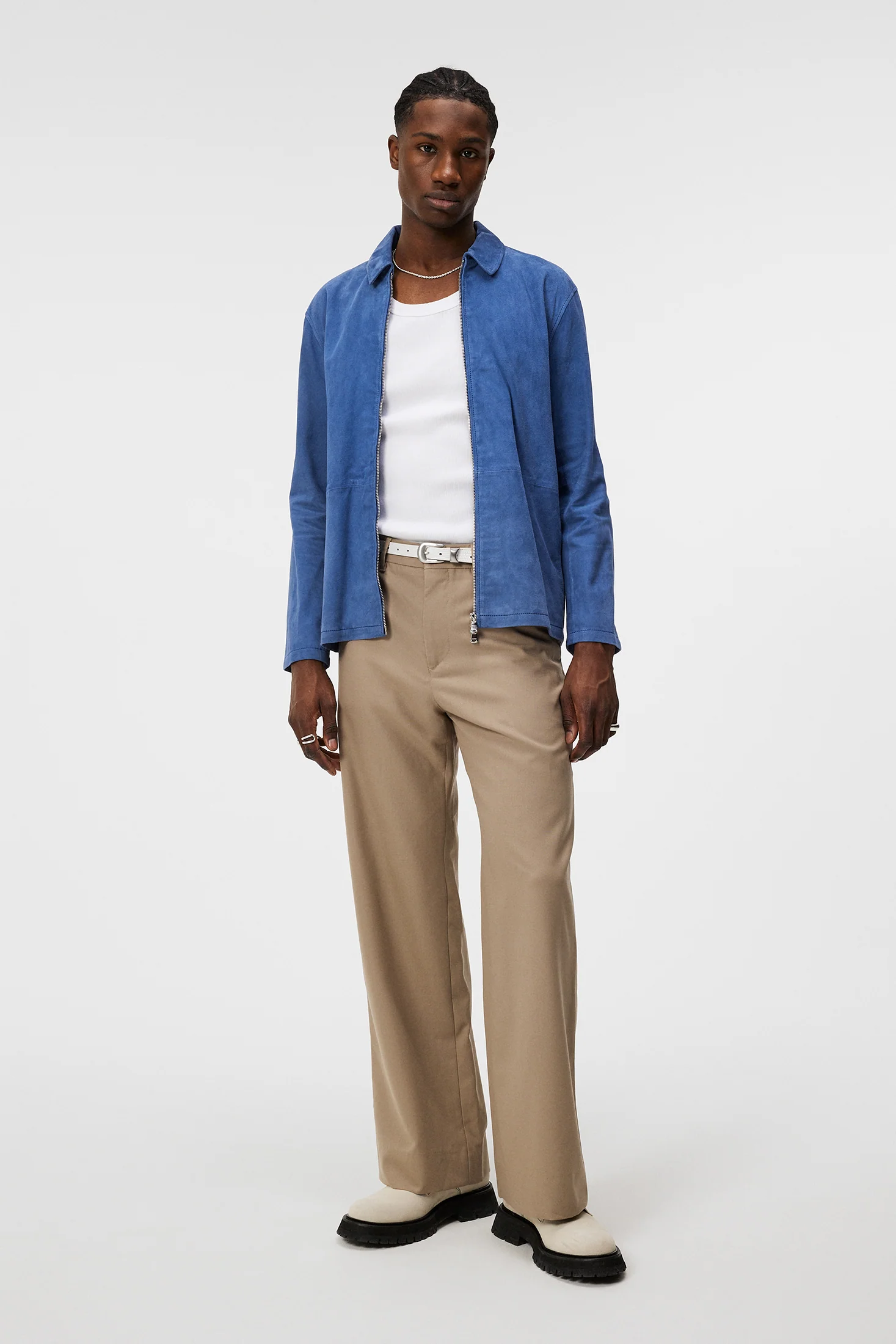 Jonah WR Suede Overshirt / Bijou Blue - Image 4