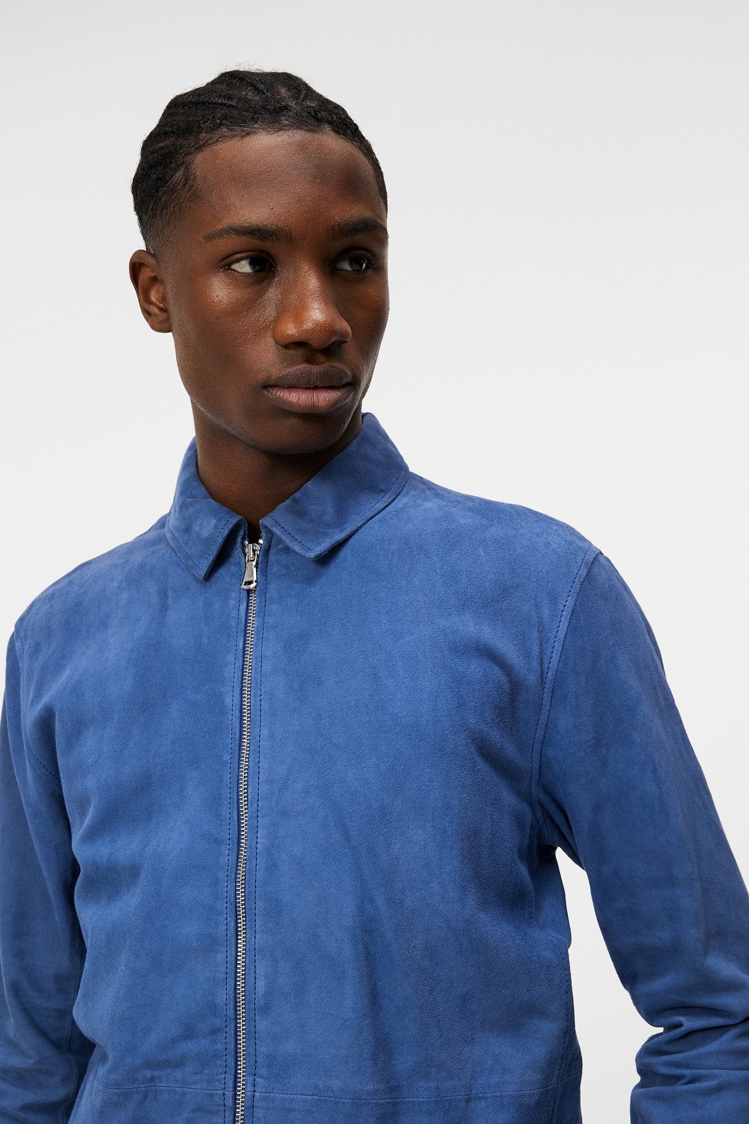 Jonah WR Suede Overshirt / Bijou Blue - Image 5