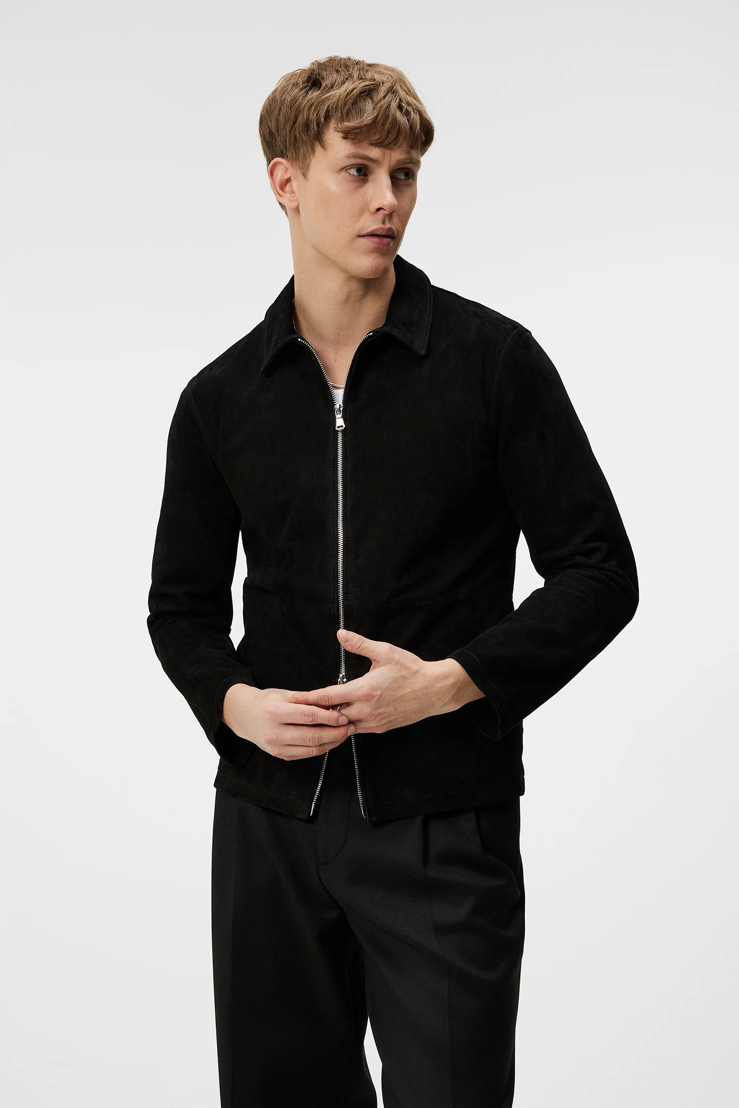 Jonah WR Suede Overshirt / Black - Image 2
