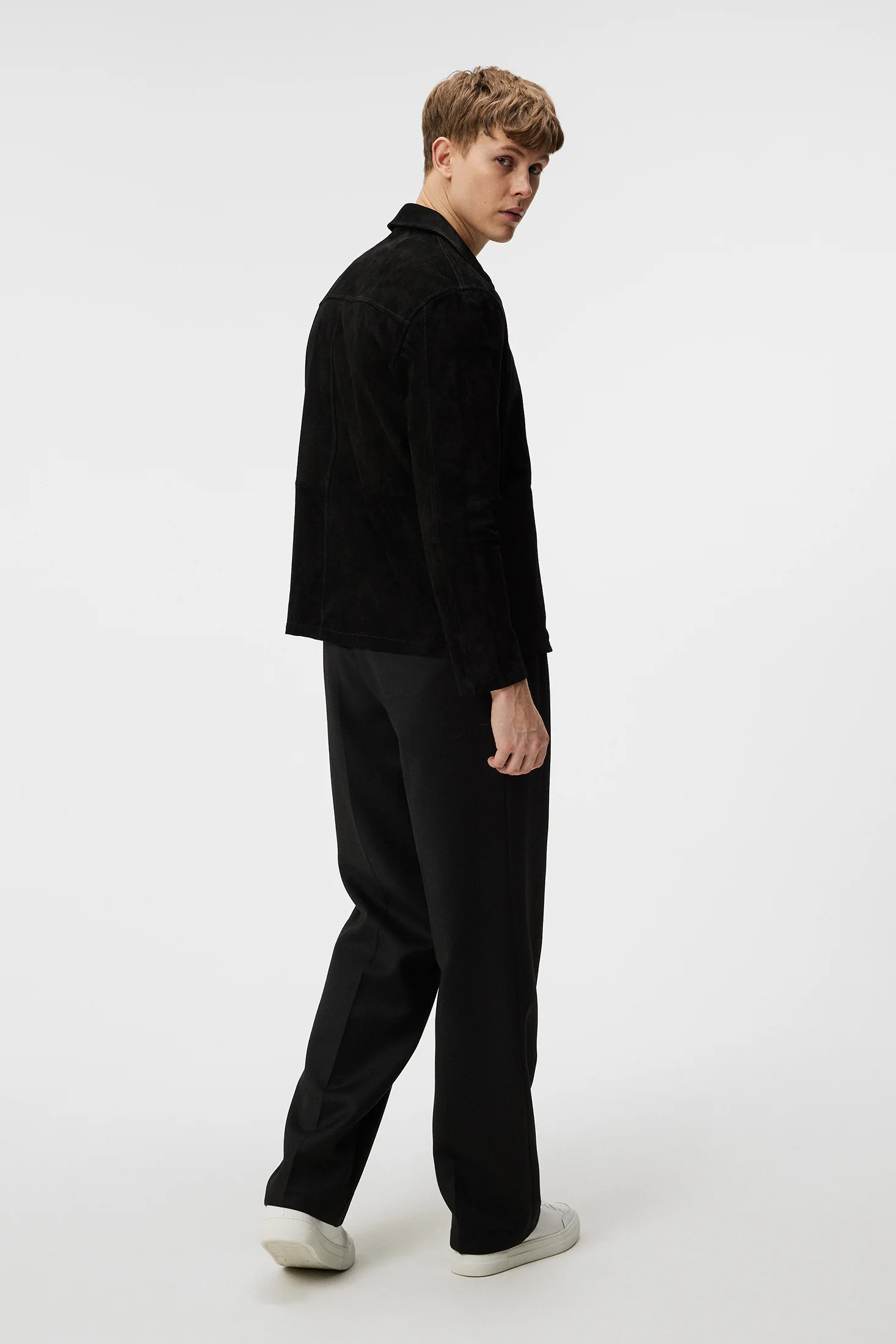 Jonah WR Suede Overshirt / Black - Image 3