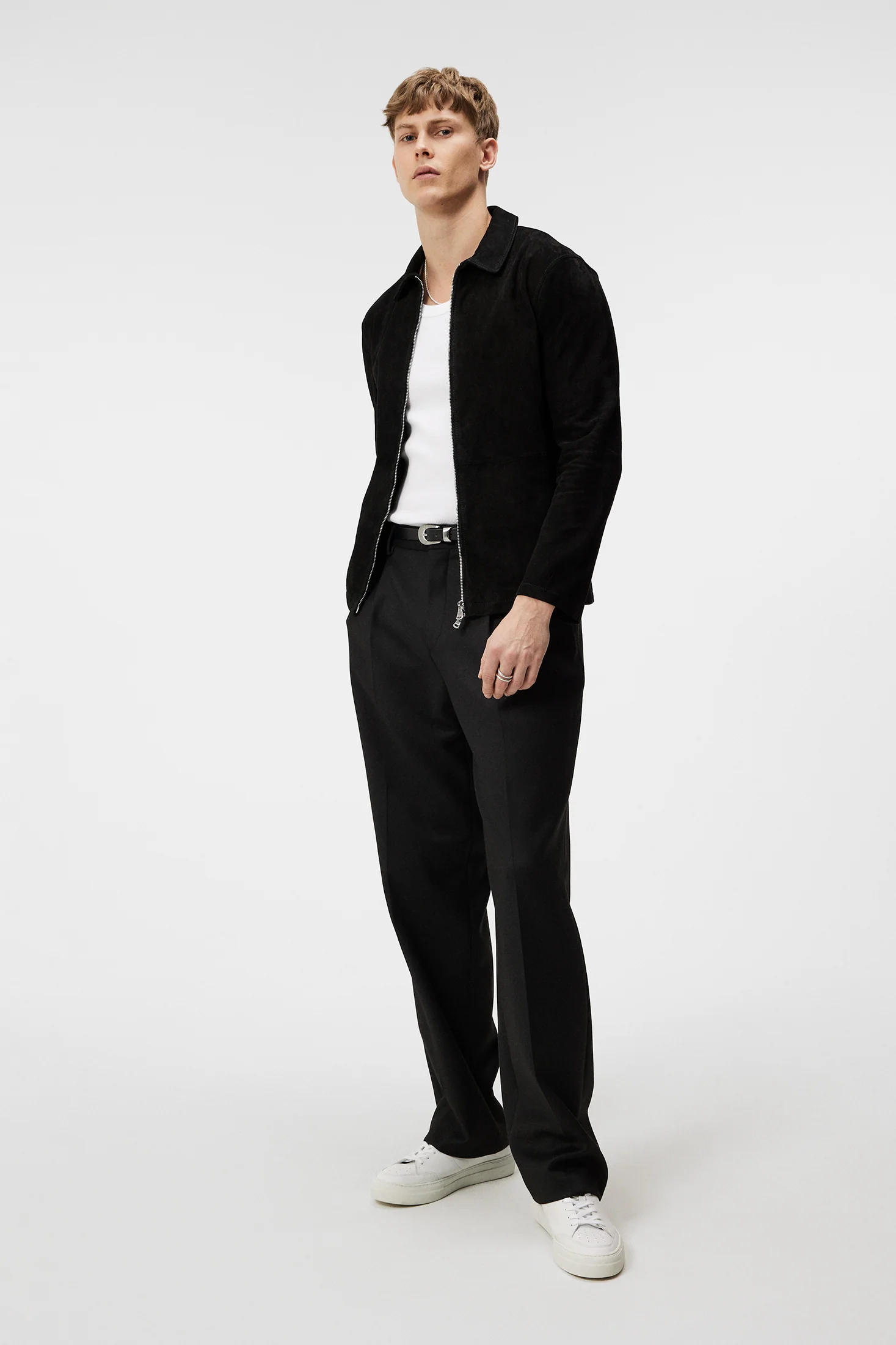 Jonah WR Suede Overshirt / Black - Image 4