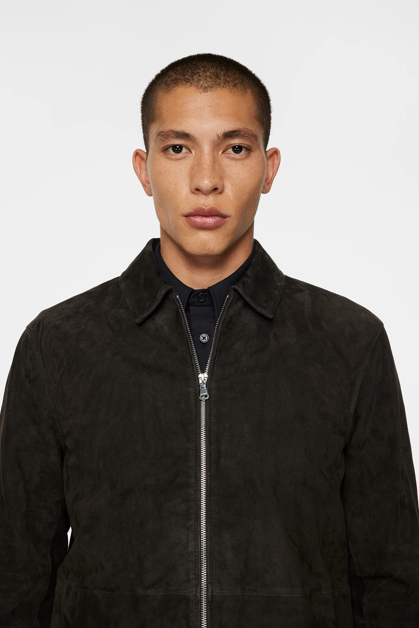 Jonah WR Suede Overshirt / Washed Black - Image 5