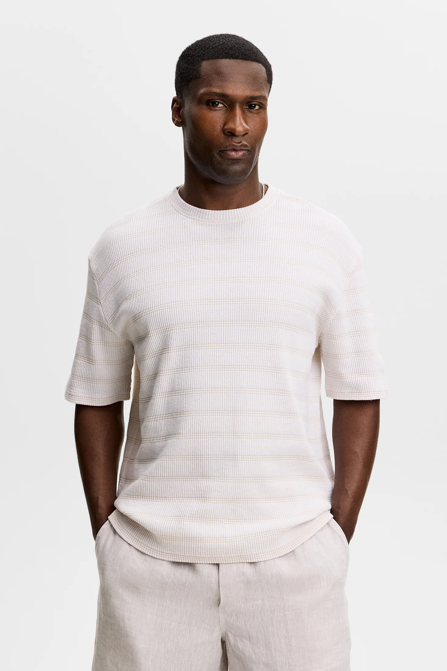 Jose Jacquard T-shirt / Moonbeam - Image 2
