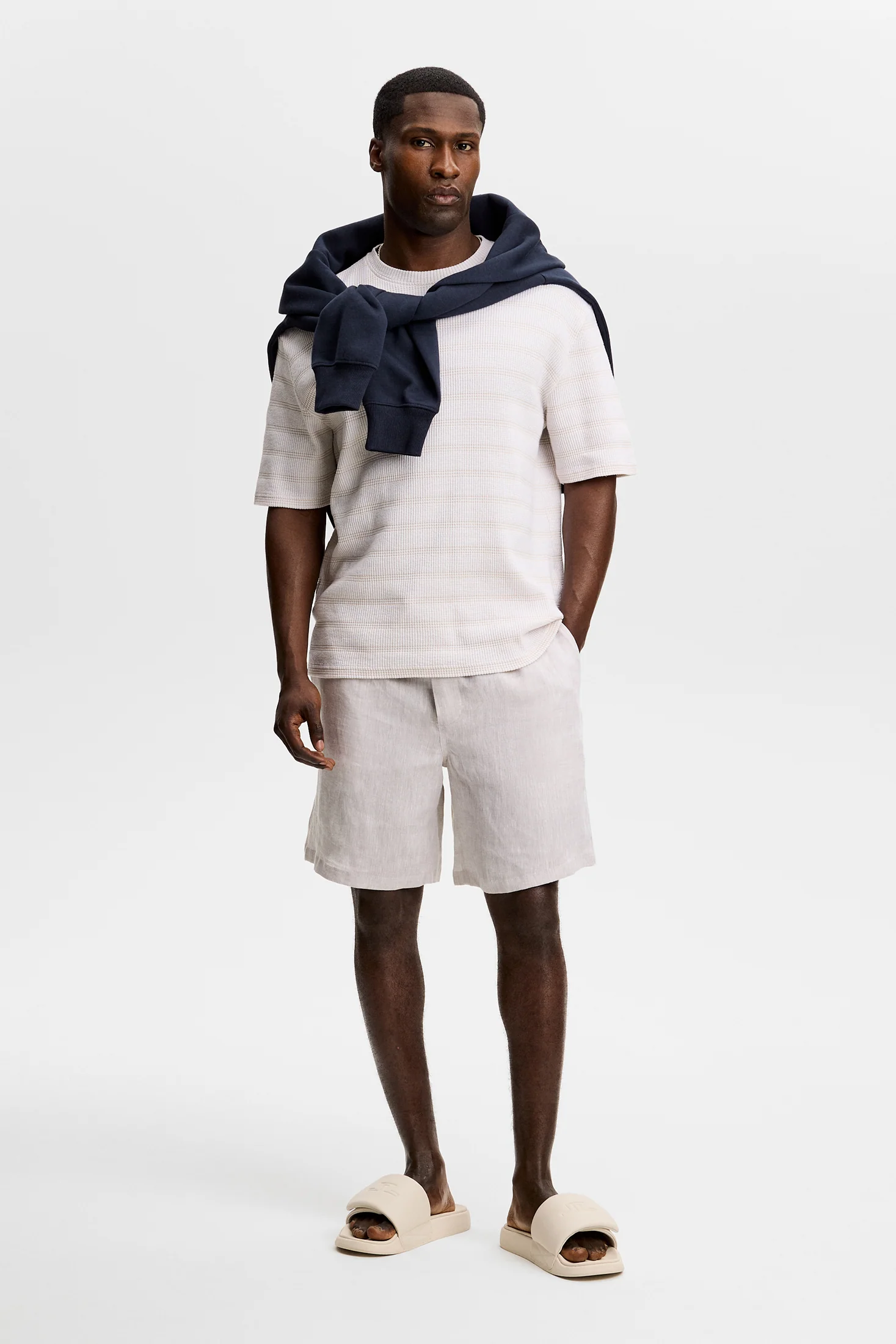 Jose Jacquard T-shirt / Moonbeam - Image 4