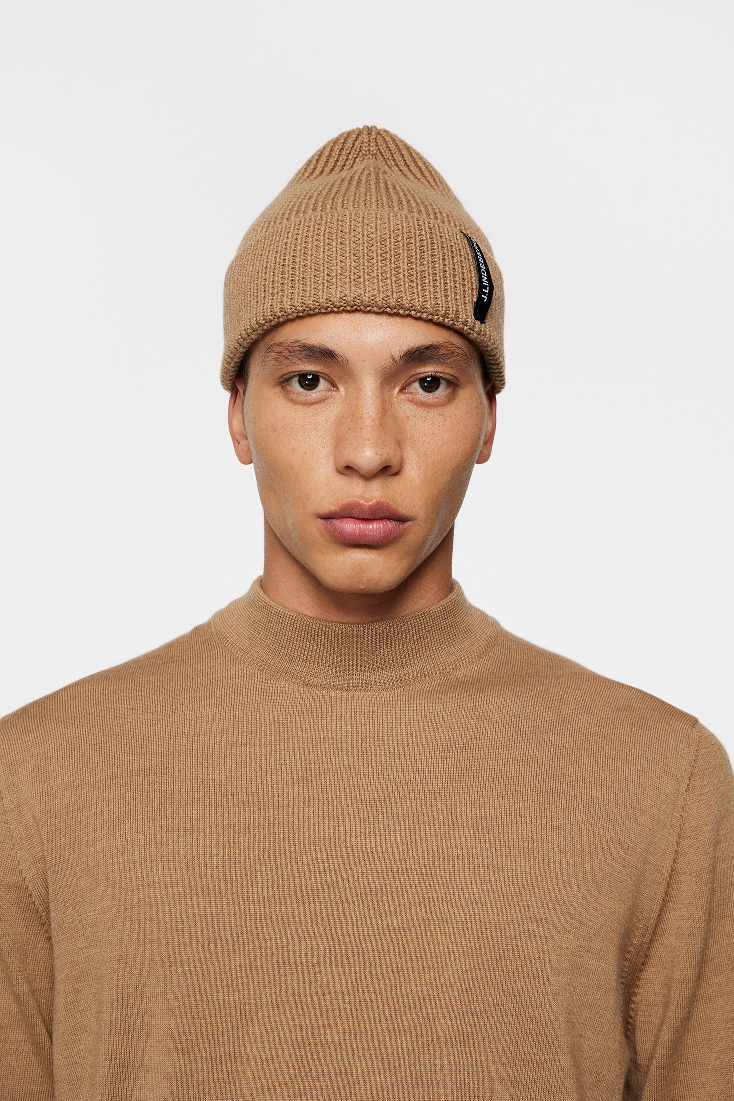 Juan Merino Beanie / Tiger Brown Melange - Image 3