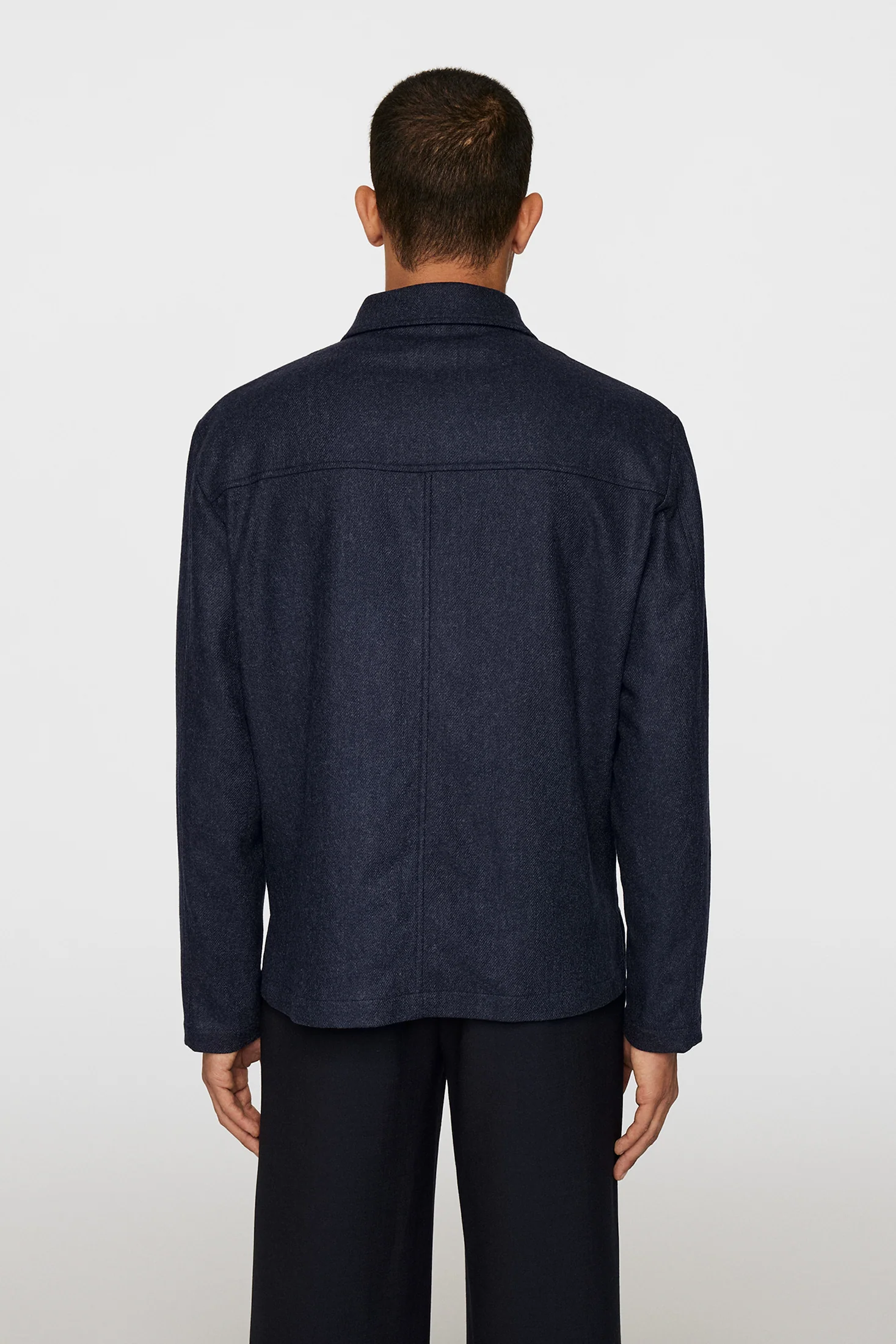 Julius Cash Flannel Overshirt / JL Navy - Image 3