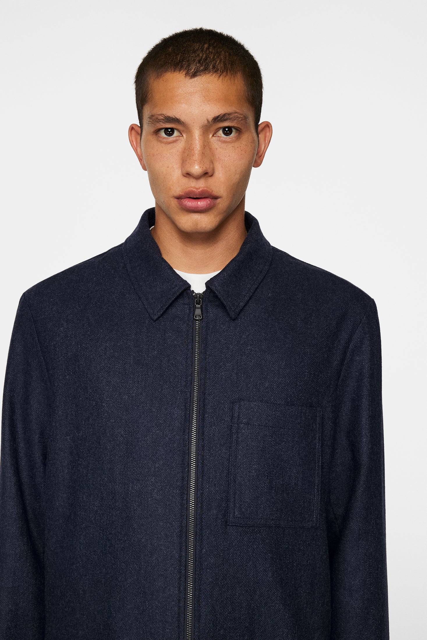 Julius Cash Flannel Overshirt / JL Navy - Image 5
