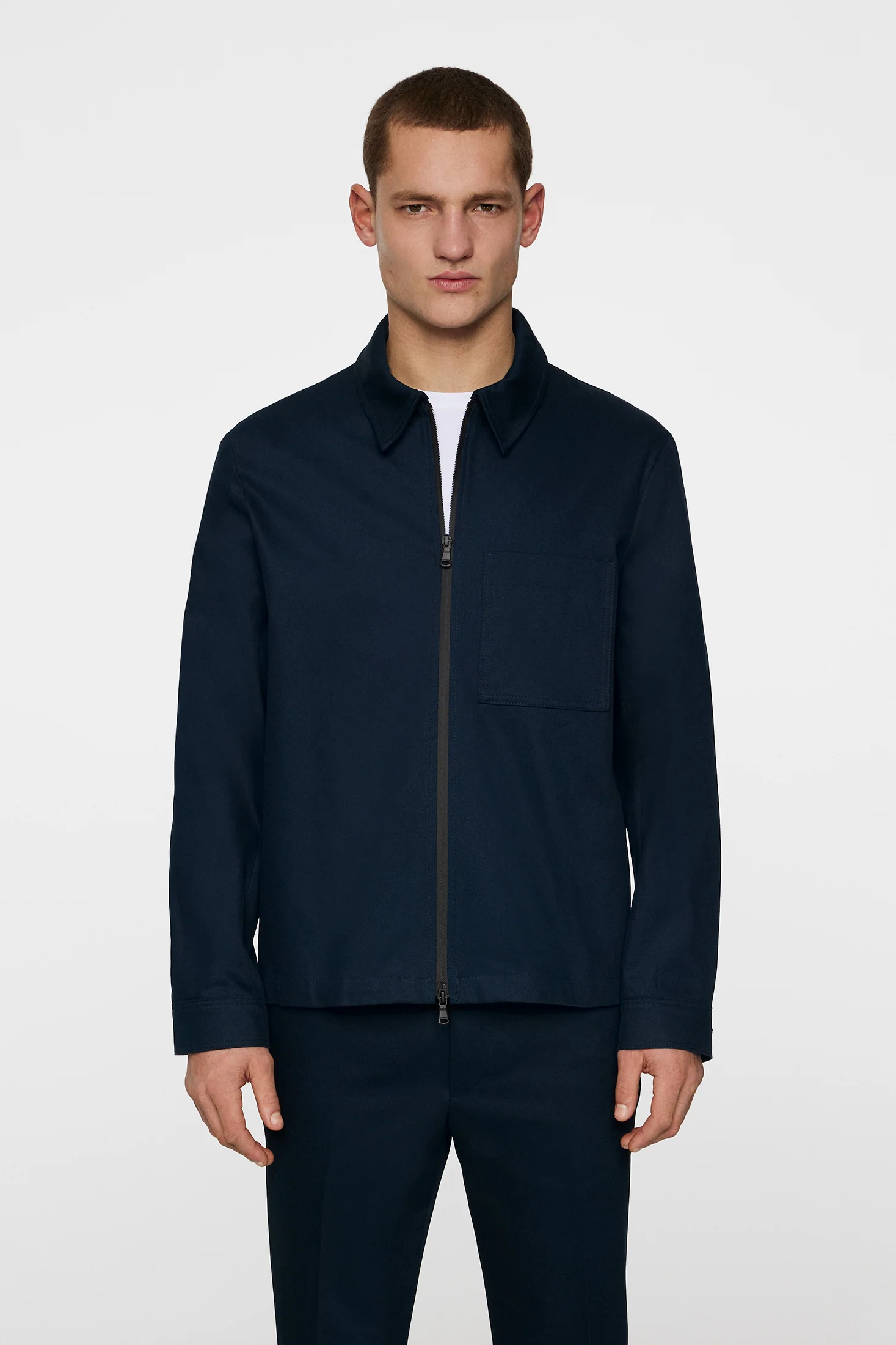 Julius Cotton Twill Overshirt / JL Navy - Image 2