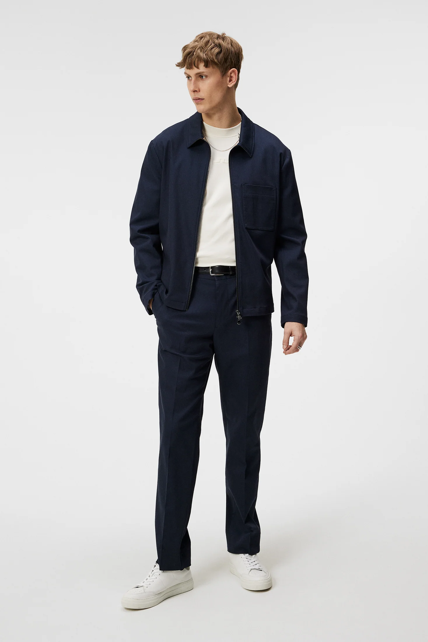 Julius Cotton Twill Overshirt / JL Navy - Image 4