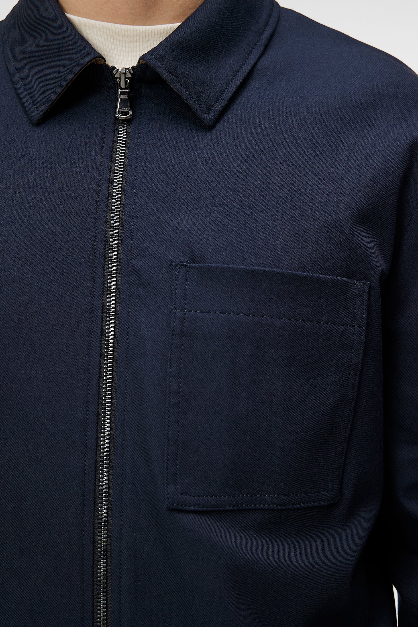 Julius Cotton Twill Overshirt / JL Navy - Image 6