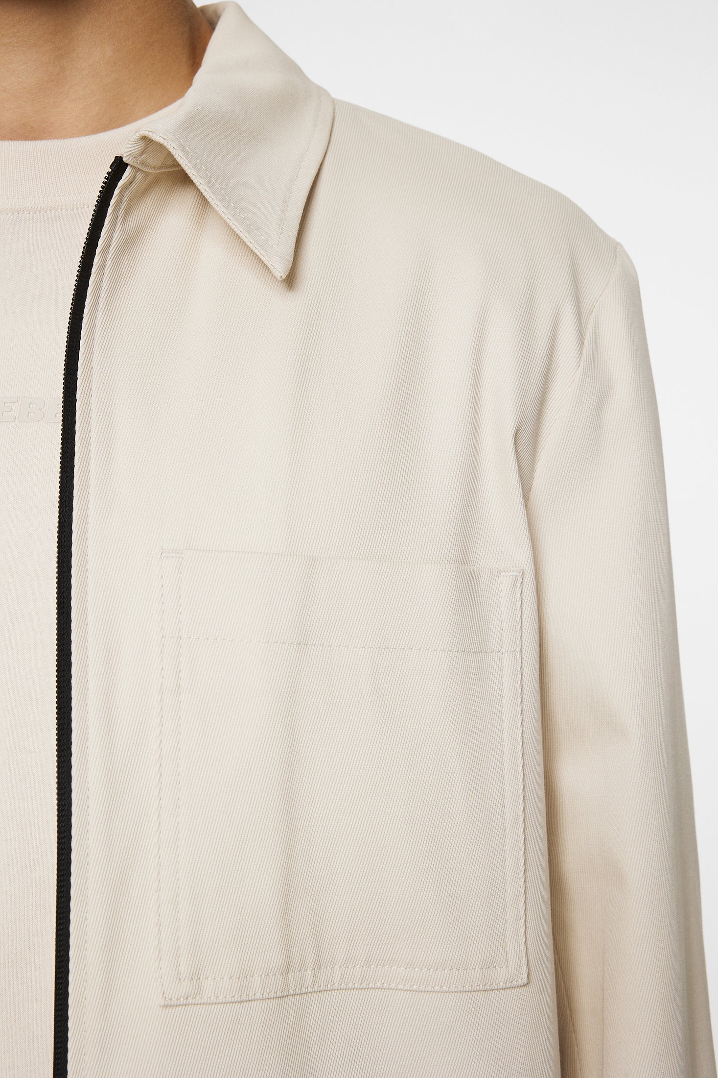 Julius Cotton Twill Overshirt / Moonbeam - Image 6