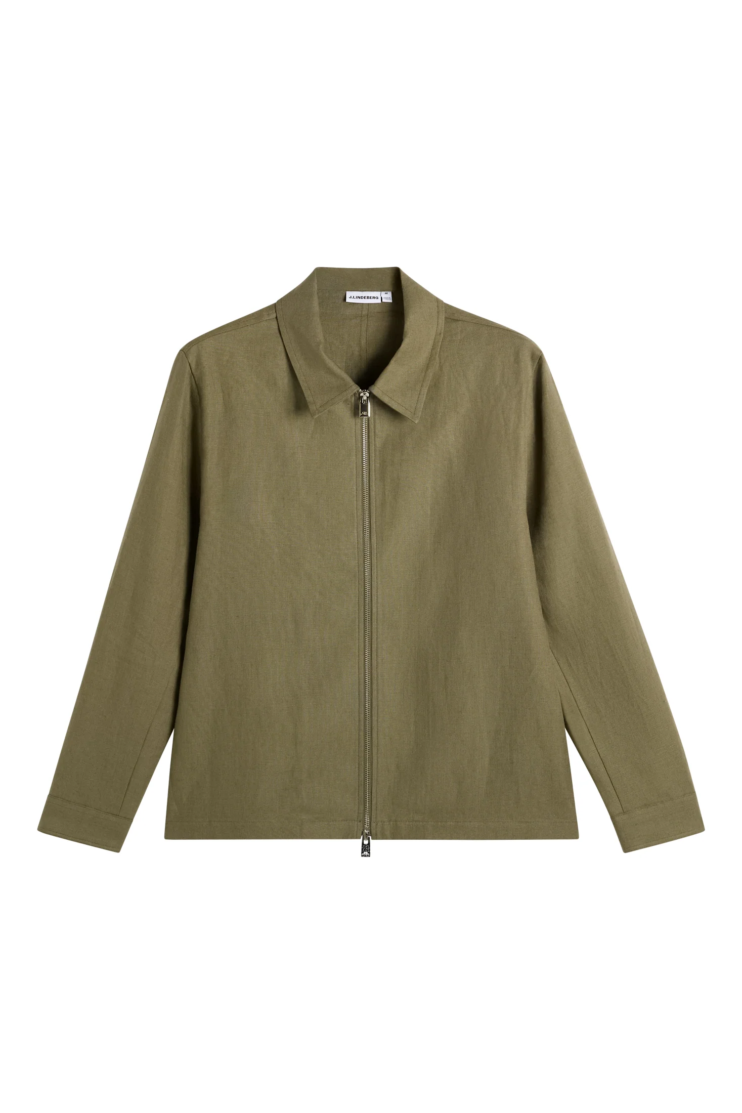 Julius Drape Linen Overshirt / Kalamata