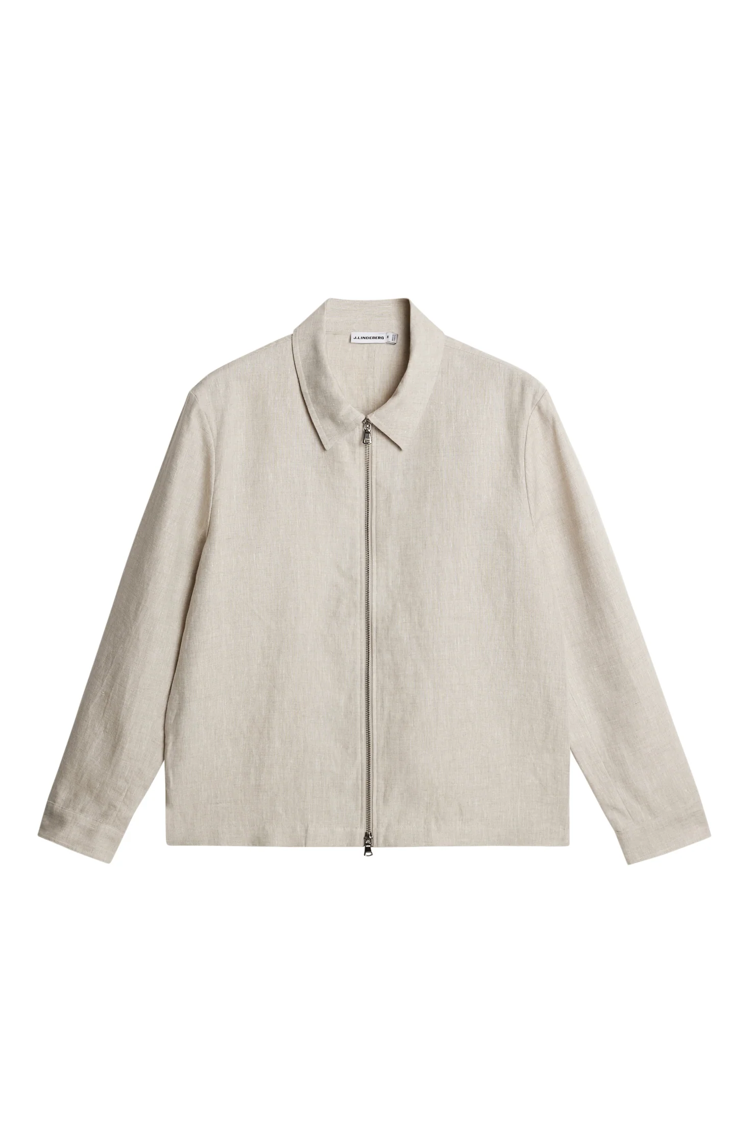 Julius Drape Linen Overshirt / Moonbeam