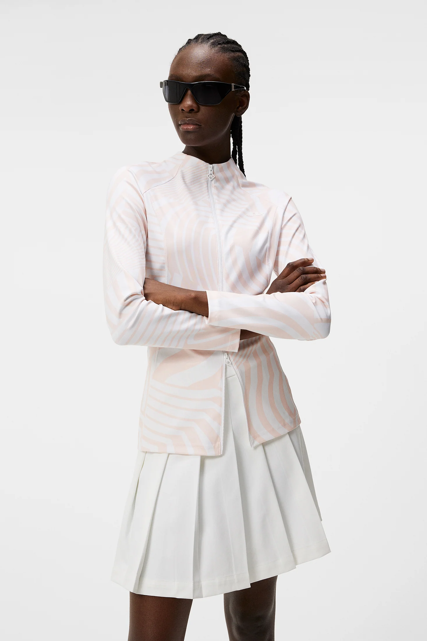 June Print Mid Layer / Dazzle Wave Rose - Image 2